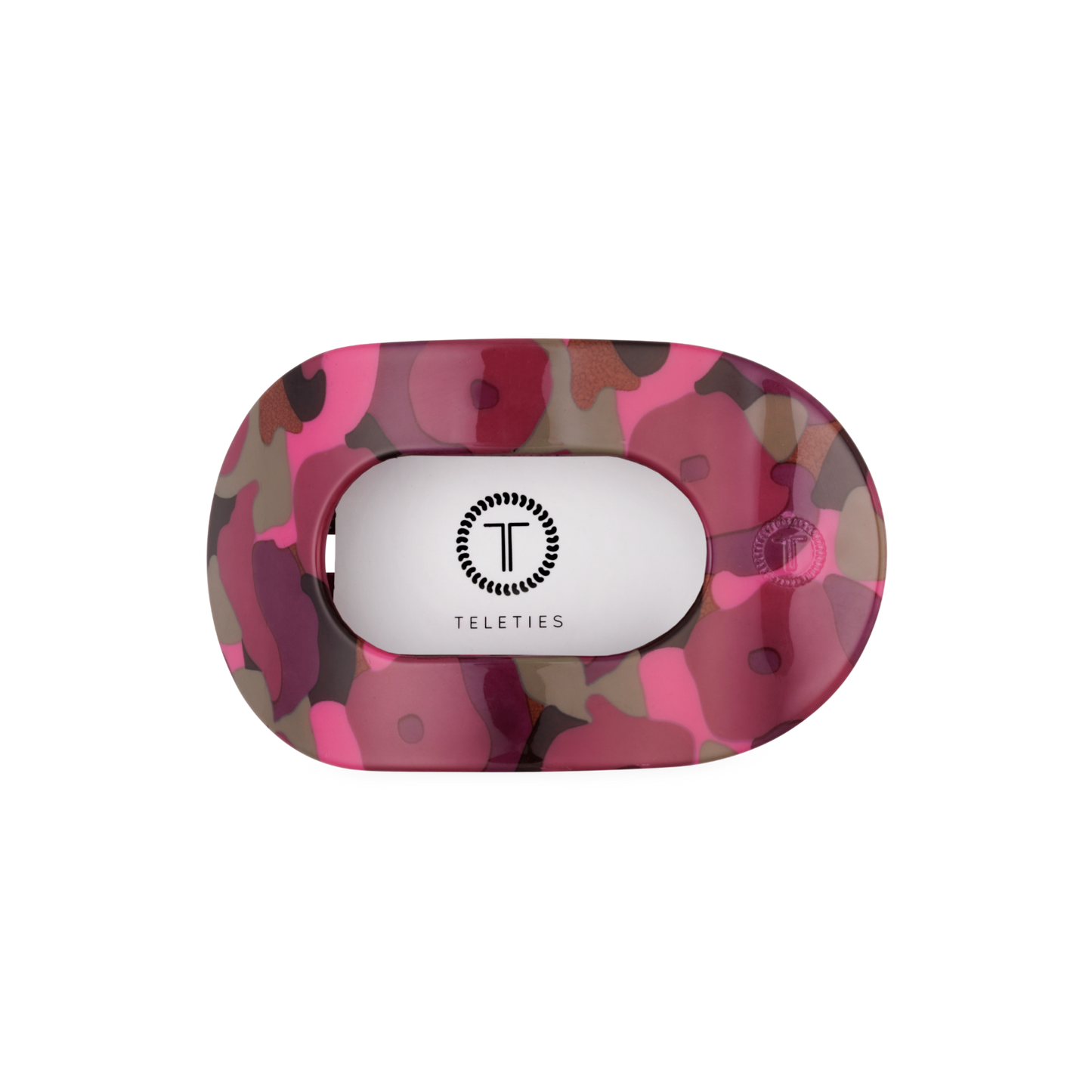 TELETIES - Medium Flat Round Hair Clip - Garden Glam