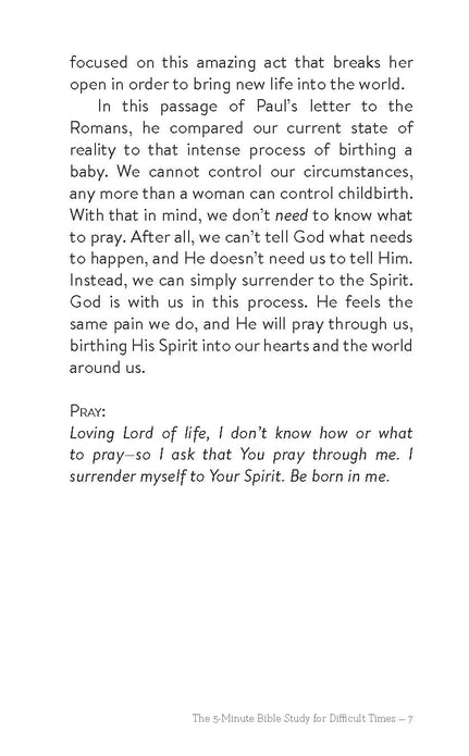 The 5-Minute Bible Study For Difficult Times