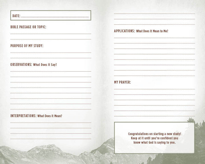 My Bible Study Tracker : Leather Forest