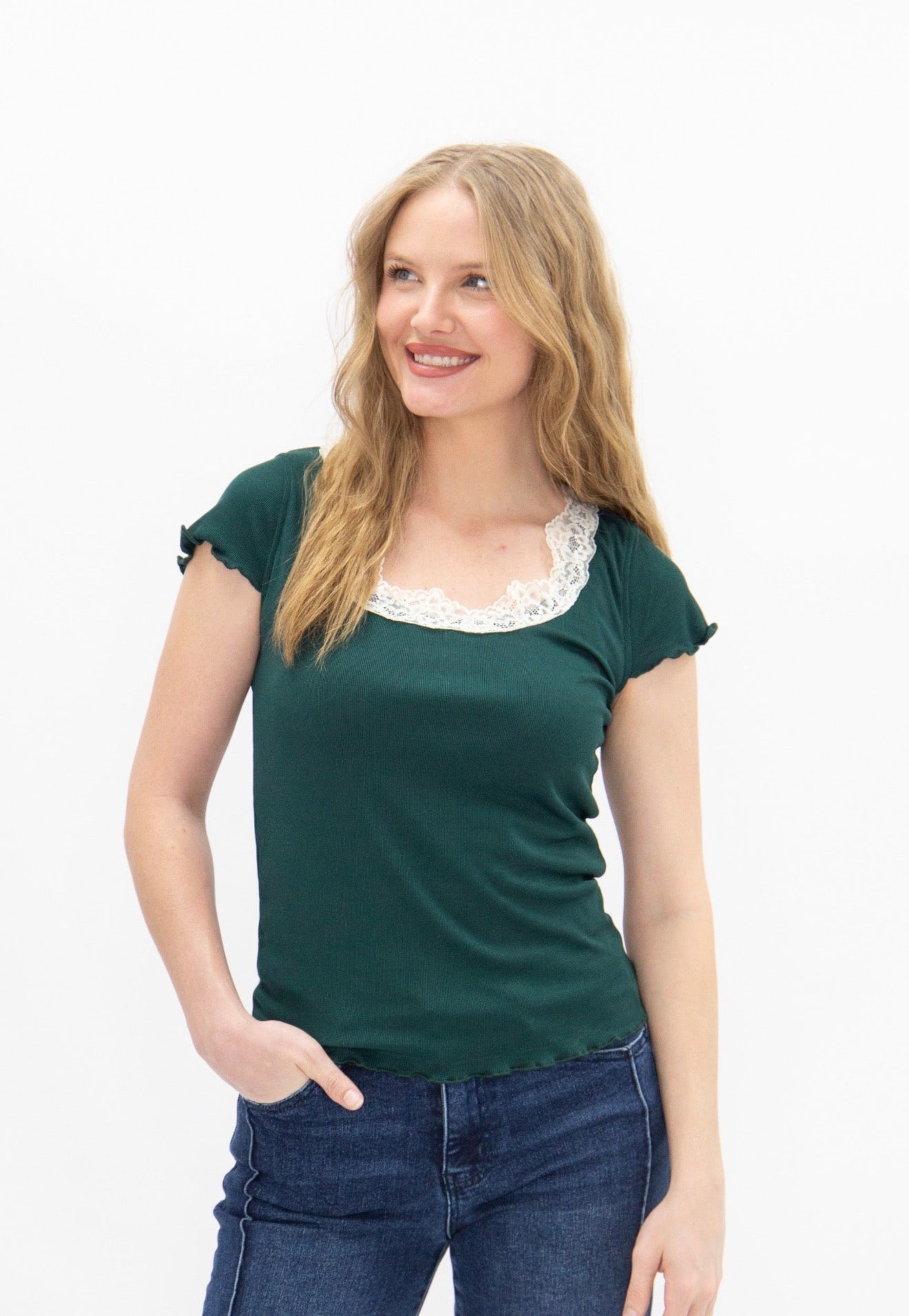 The Chansey Top - Forest Green