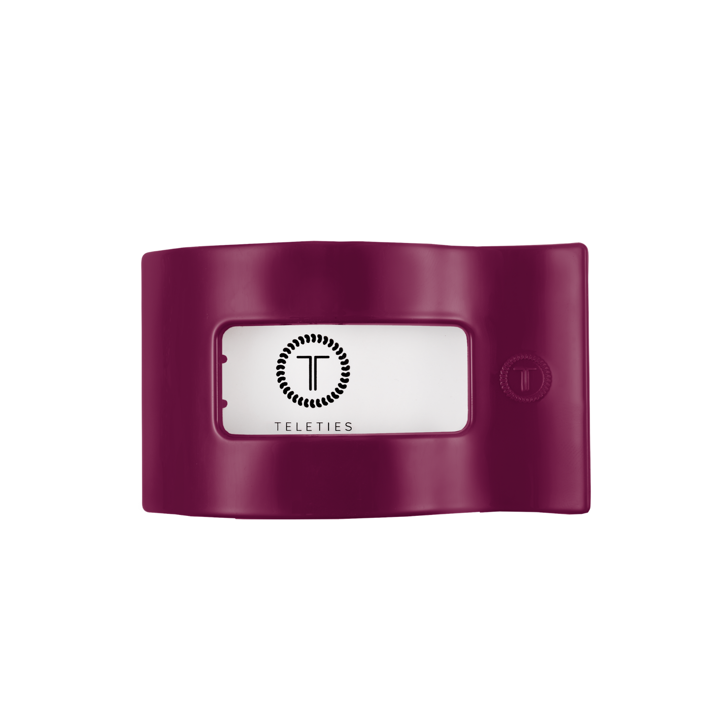 TELETIES - Medium Flat Rectangle Hair Clip - Mulberry