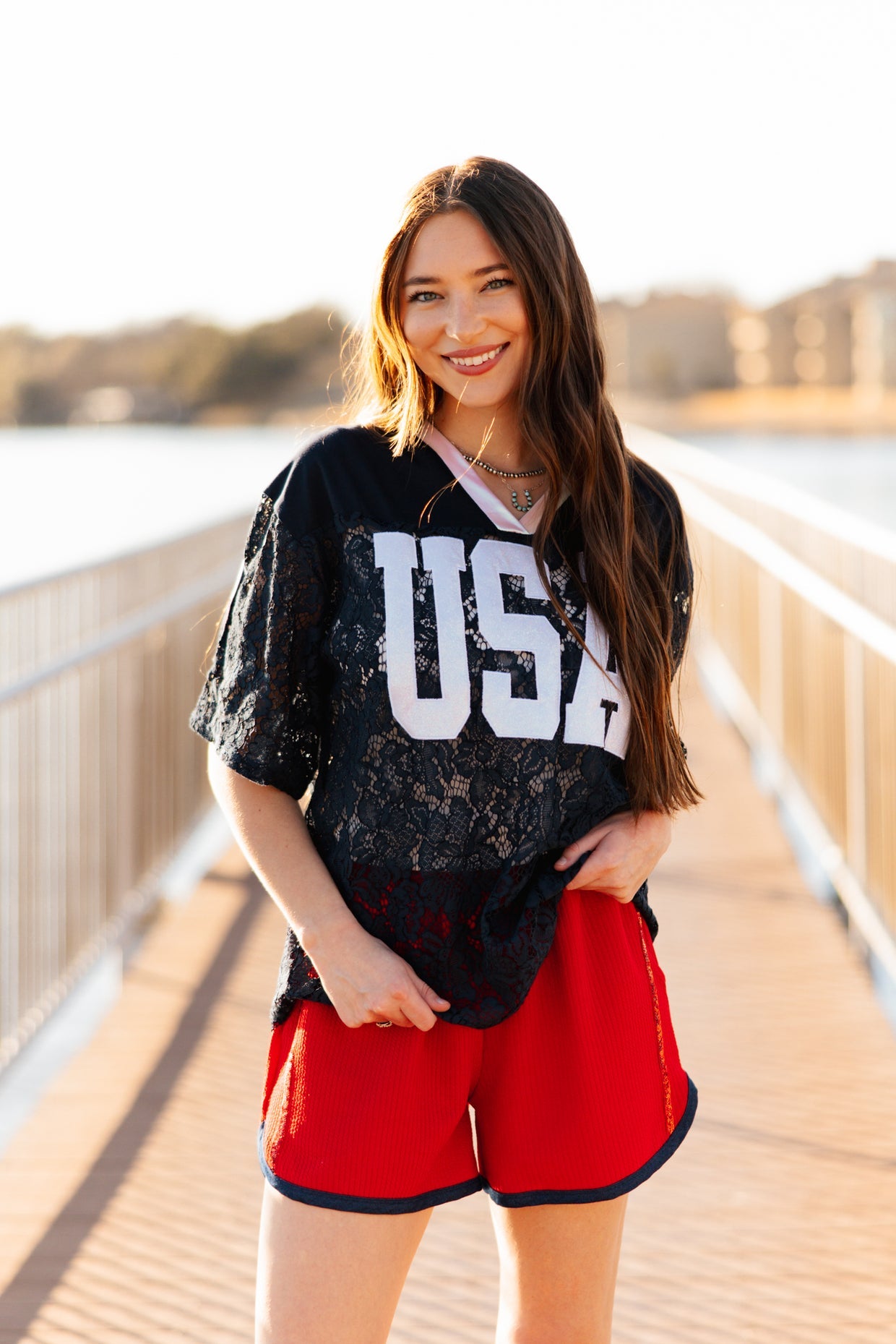 The USA Lace Jersey - Navy