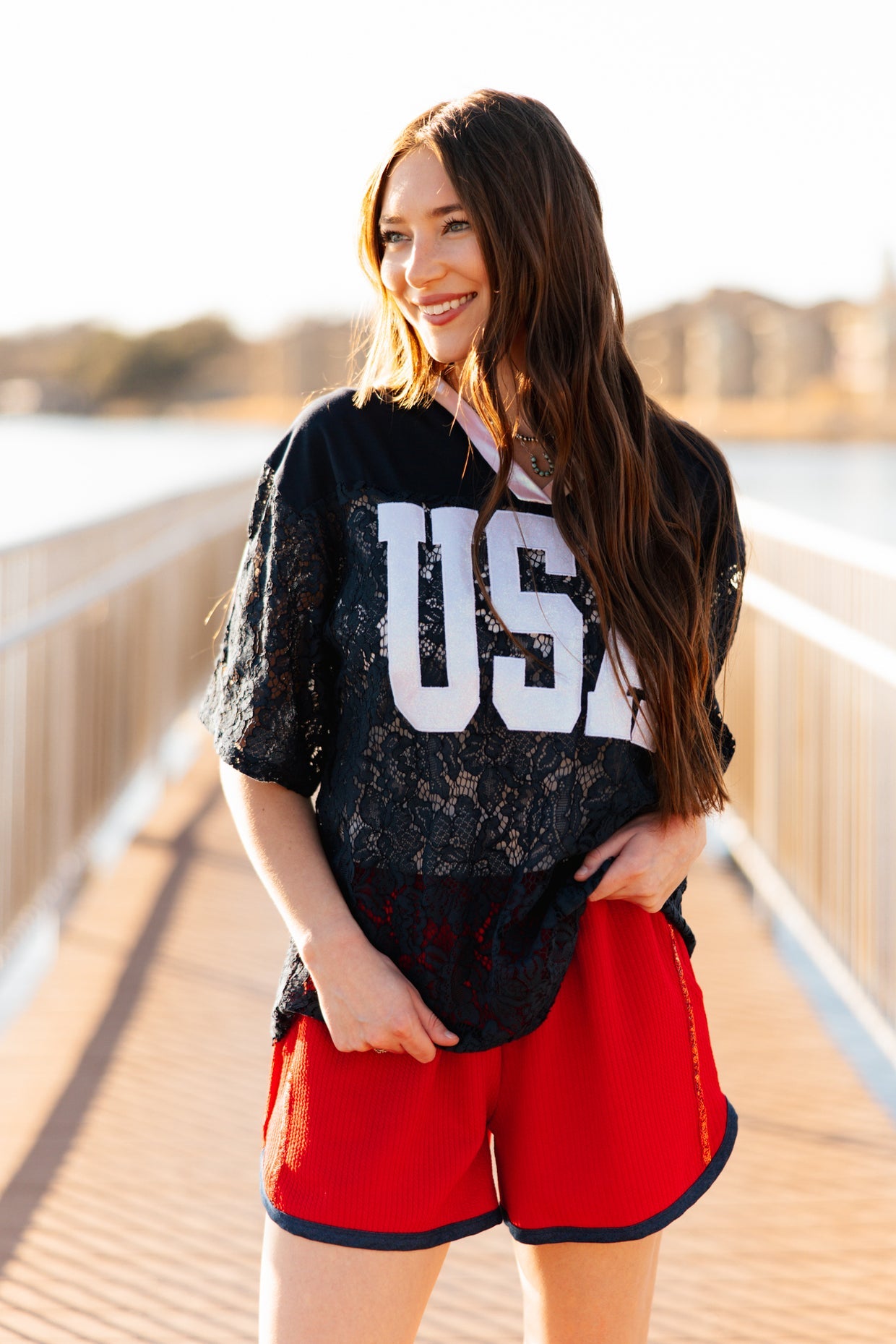 The USA Lace Jersey - Navy