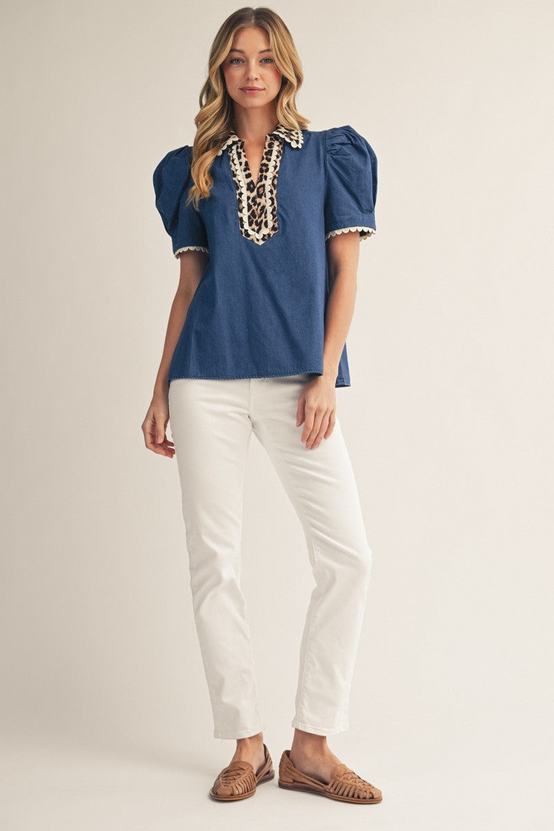 The Portia Denim Top
