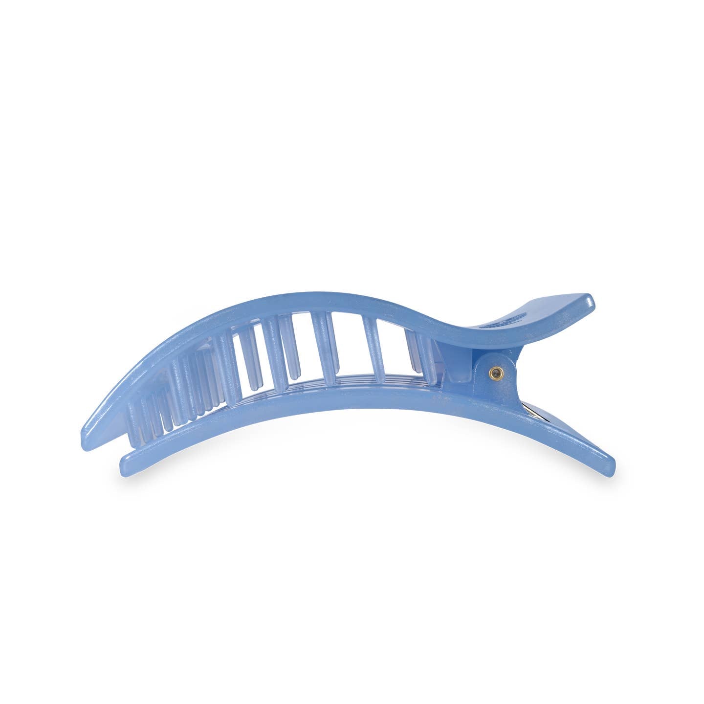 TELETIES - Large Flat Rectangle Hair Clip - Blue Lagoon