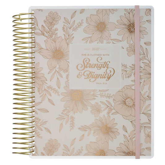 2027 Strength and Dignity 18-Month Spiral Planner - Proverbs 31:25
