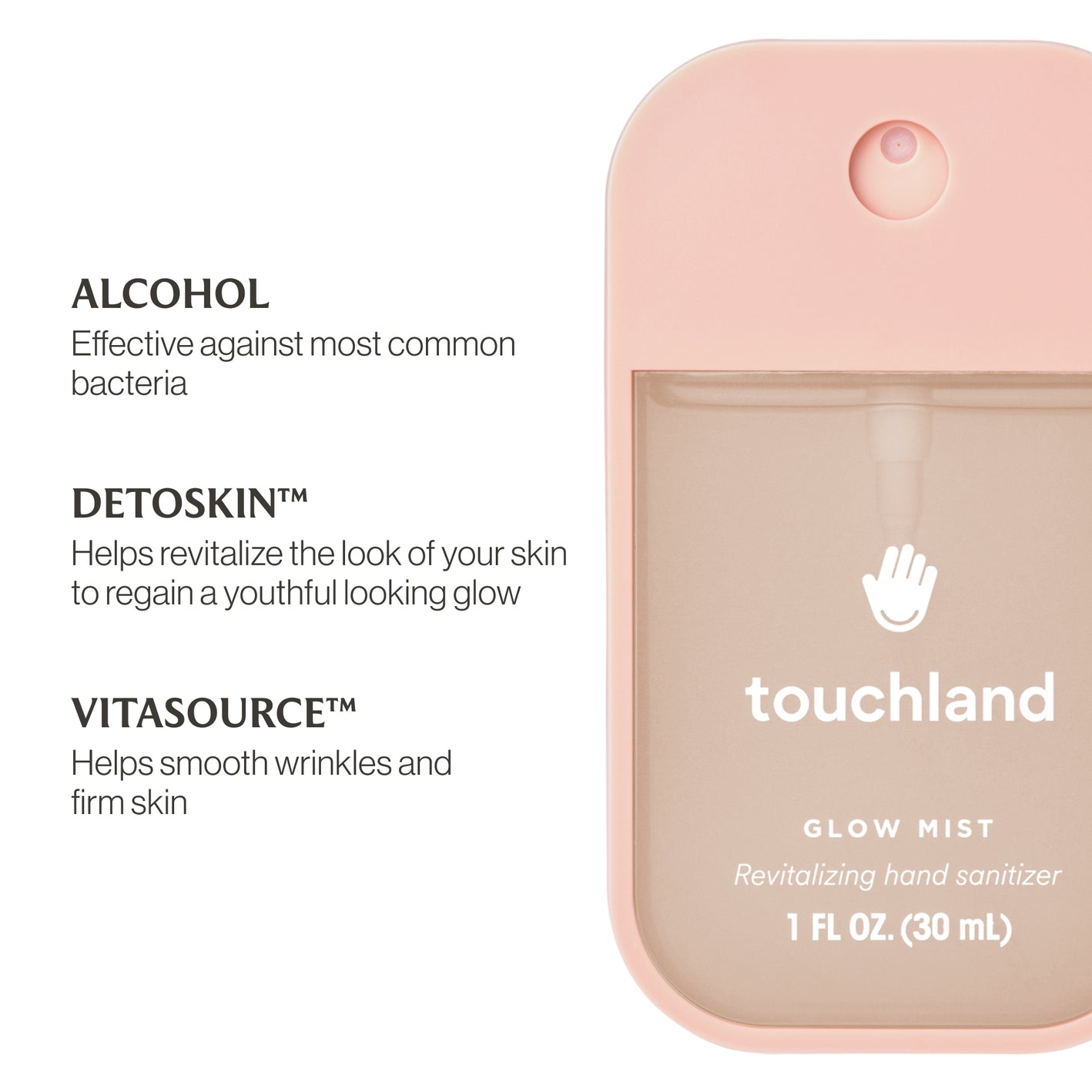 Touchland - Glow Mist Revitalizing Hand Sanitizer - Rosewater