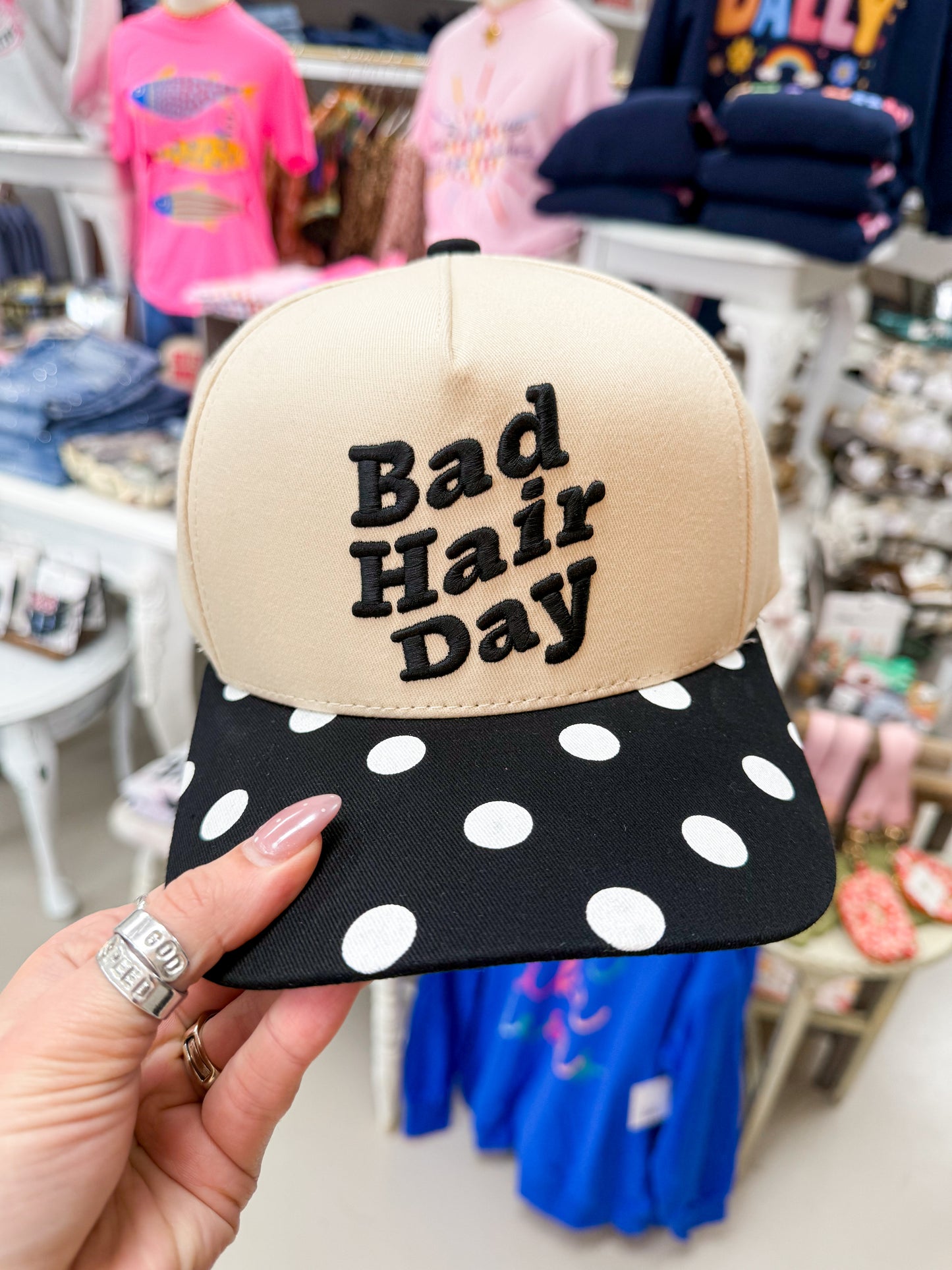 The Bad Hair Day Hat - Polka Dot