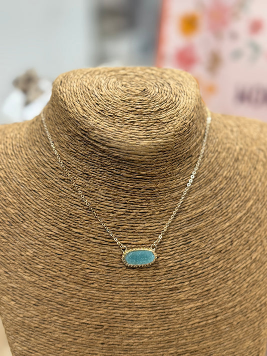 The Sadie Necklace - Gold/Turquoise