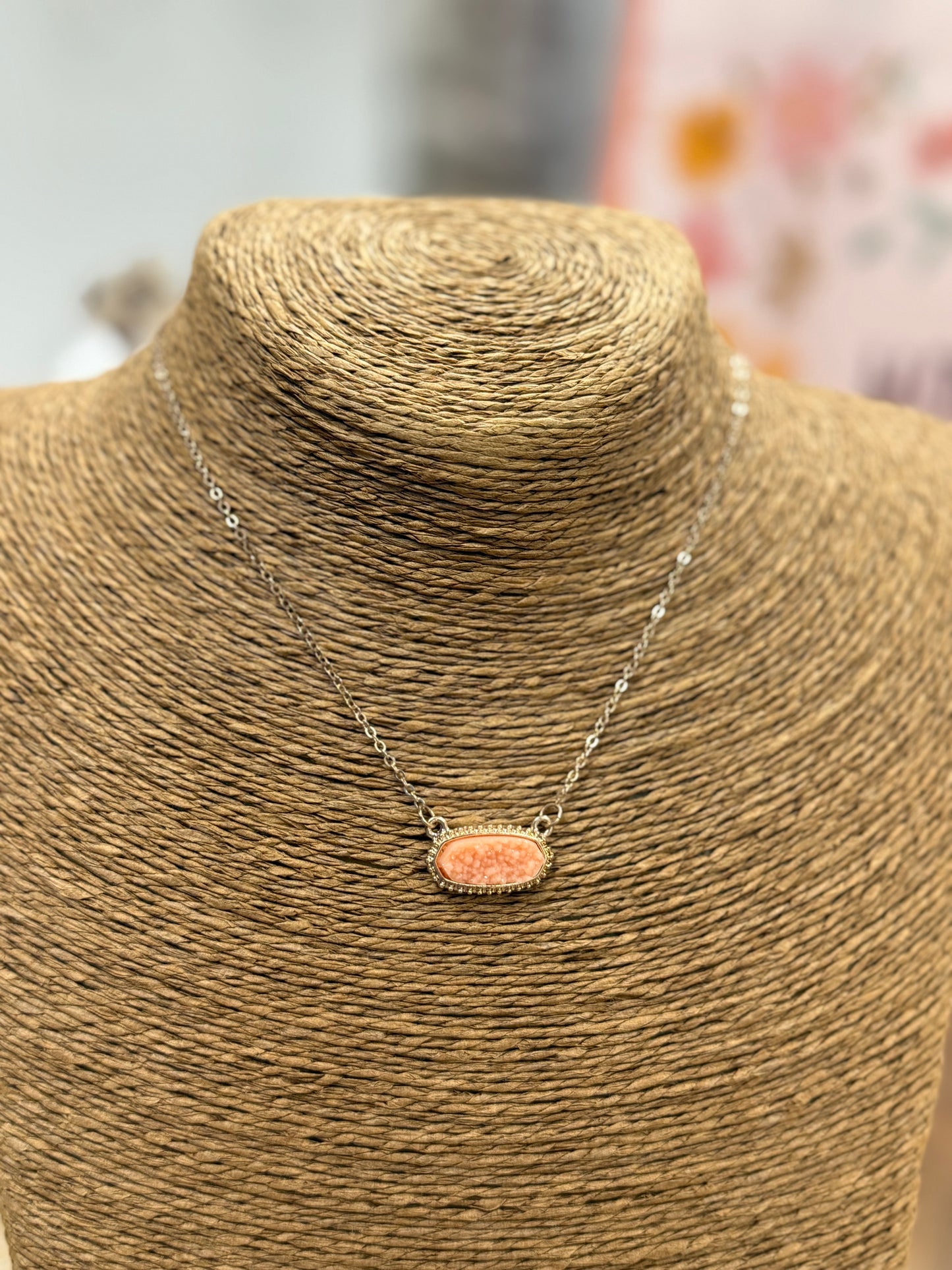 The Sadie Necklace - Gold/Peach