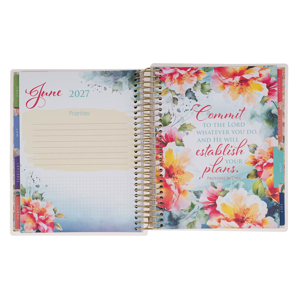 2027 Pray More Worry Less 18-Month Spiral Planner