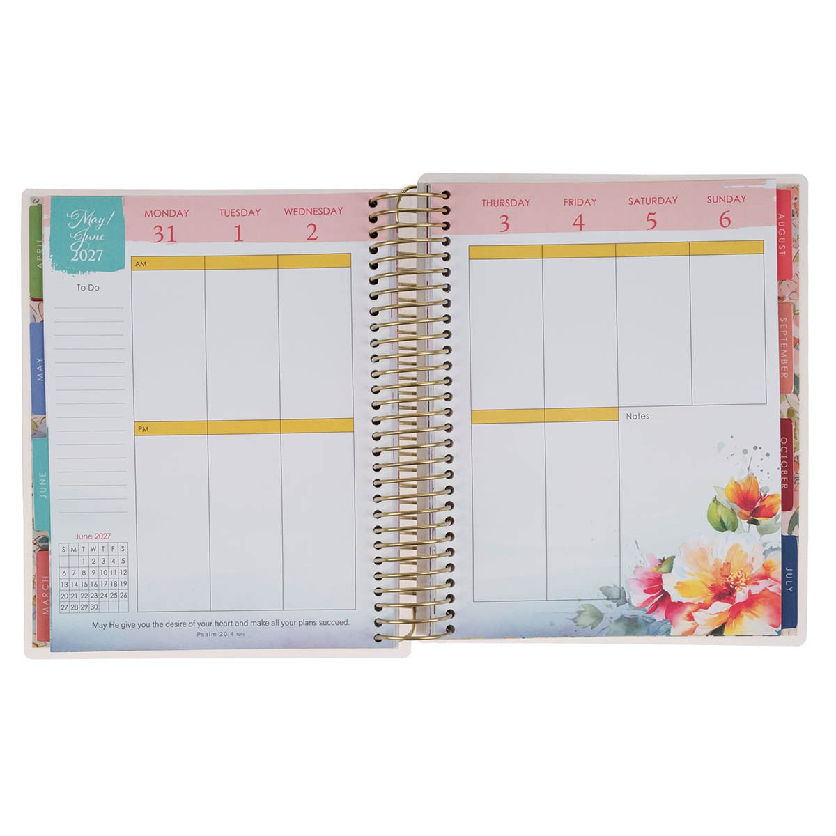 2027 Pray More Worry Less 18-Month Spiral Planner