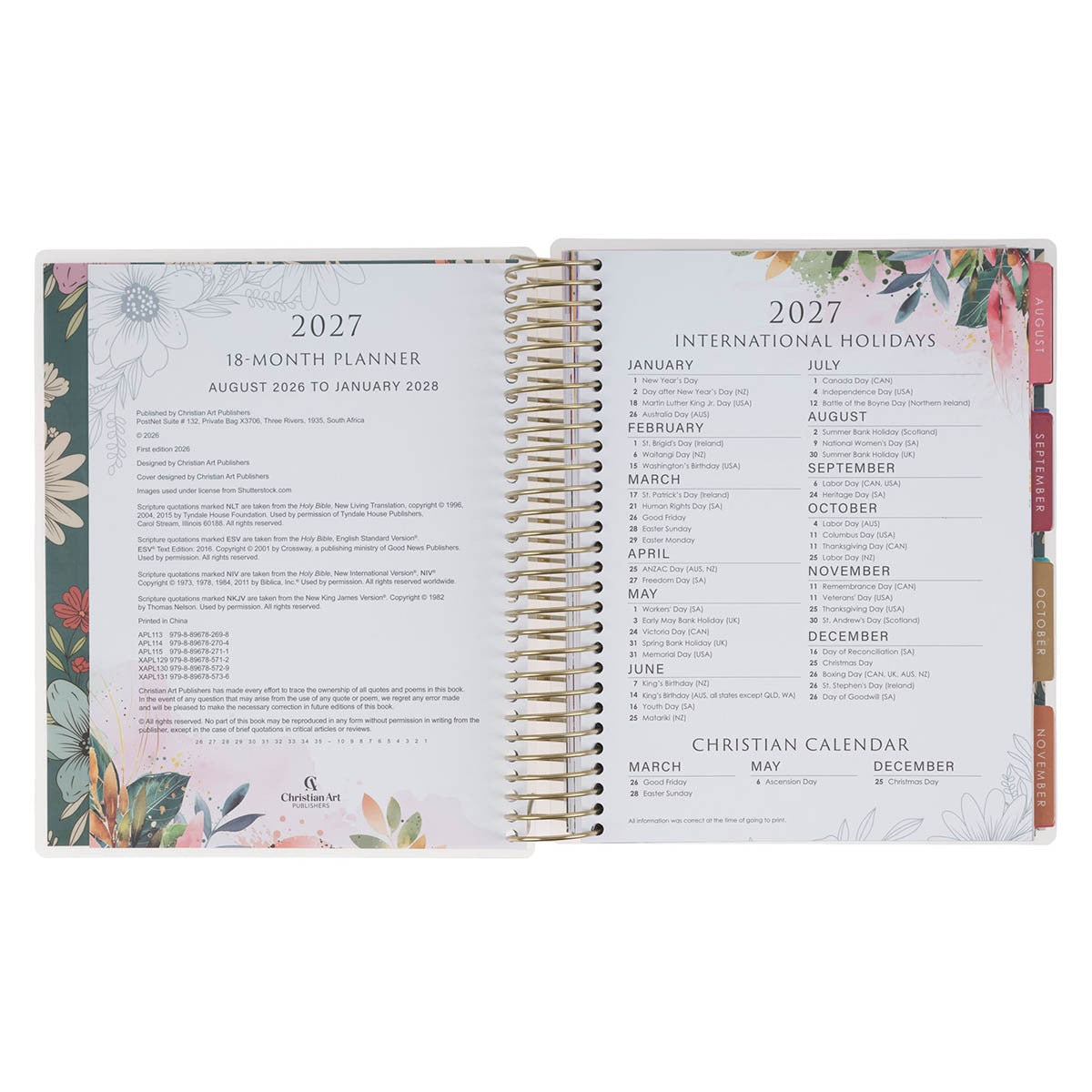 2027 Wire 18-Month Planner Be Still & Know Psalm 46:10