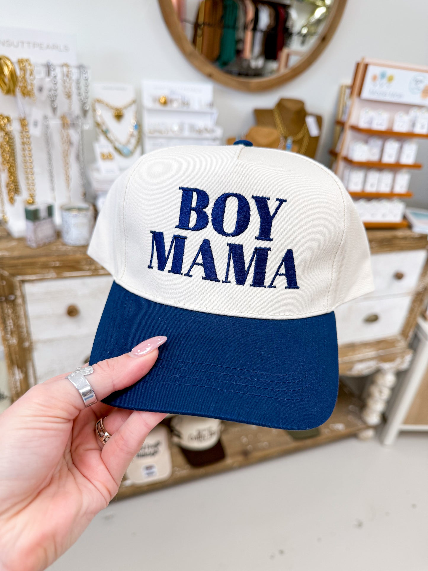 The Boy Mama Trucker Hat - Navy