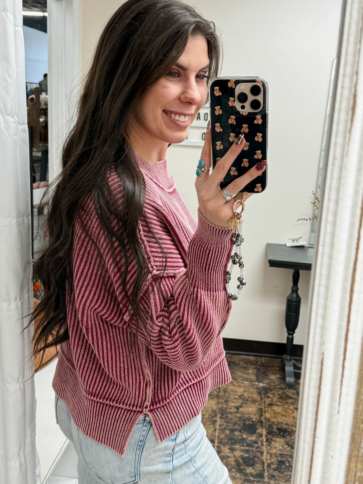 The Jolene Sweater - Cabernet