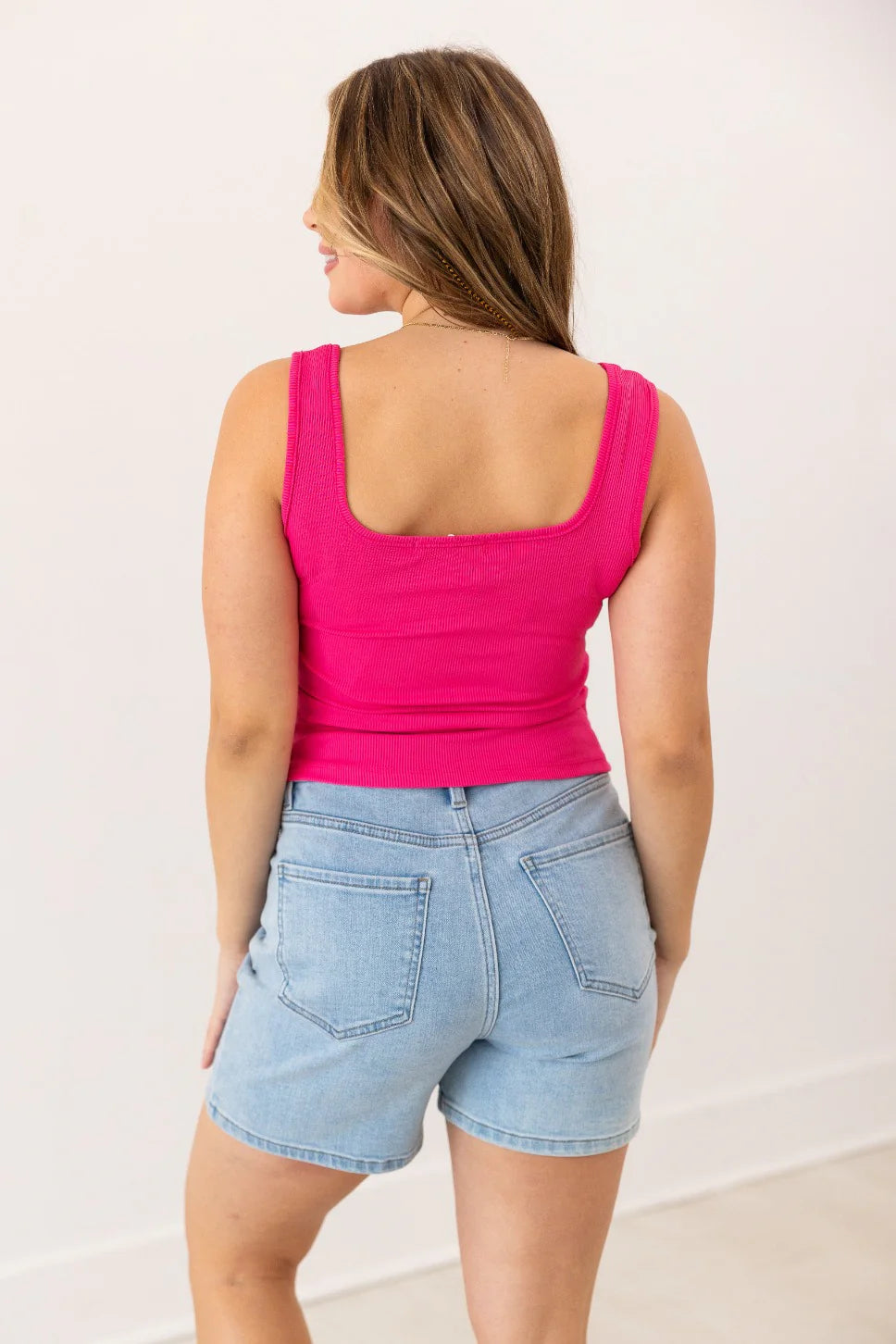FINAL SALE - The Bella Ribbed Tank Top - Pink