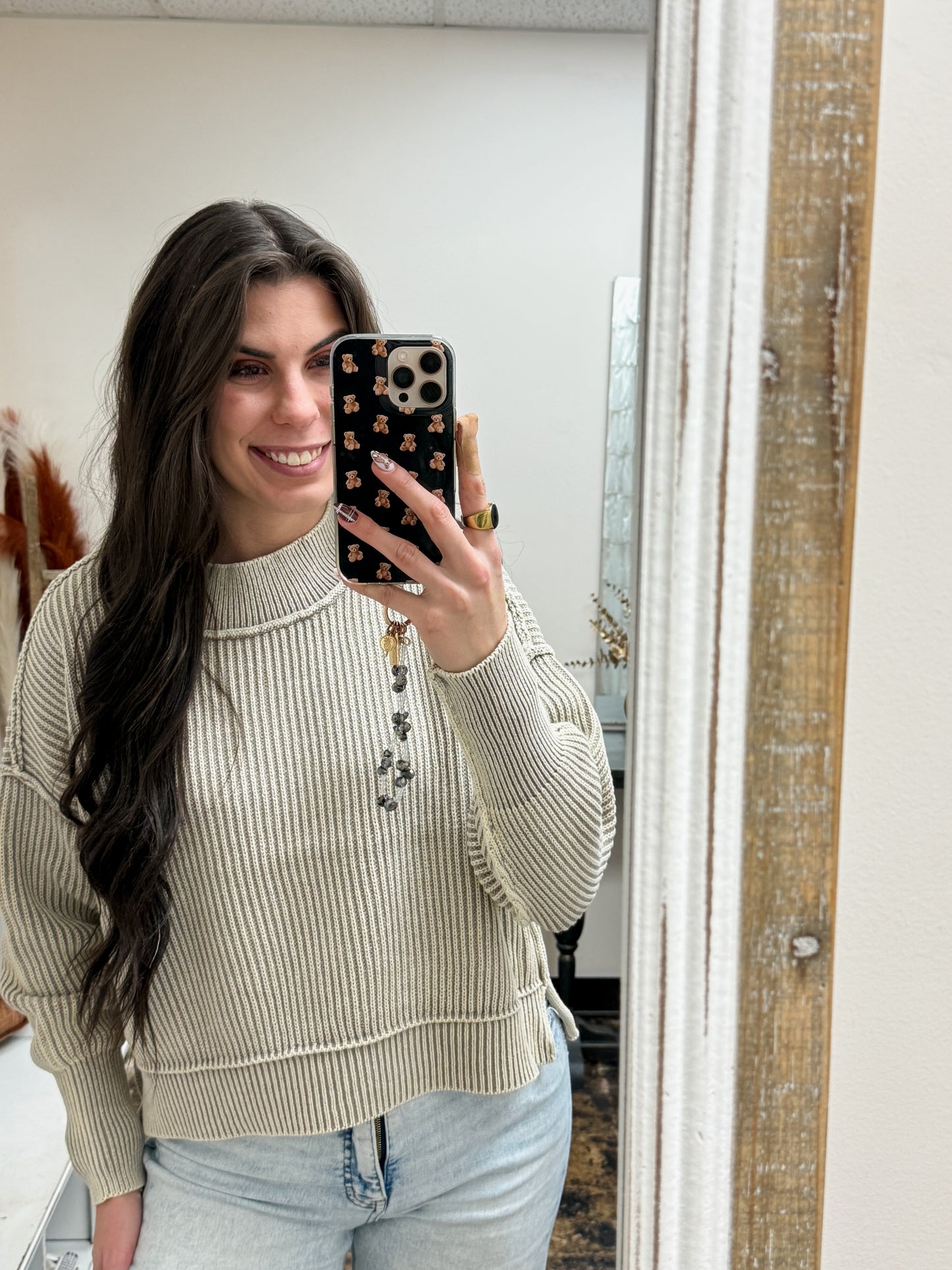 The Jolene Sweater - Light Mocha