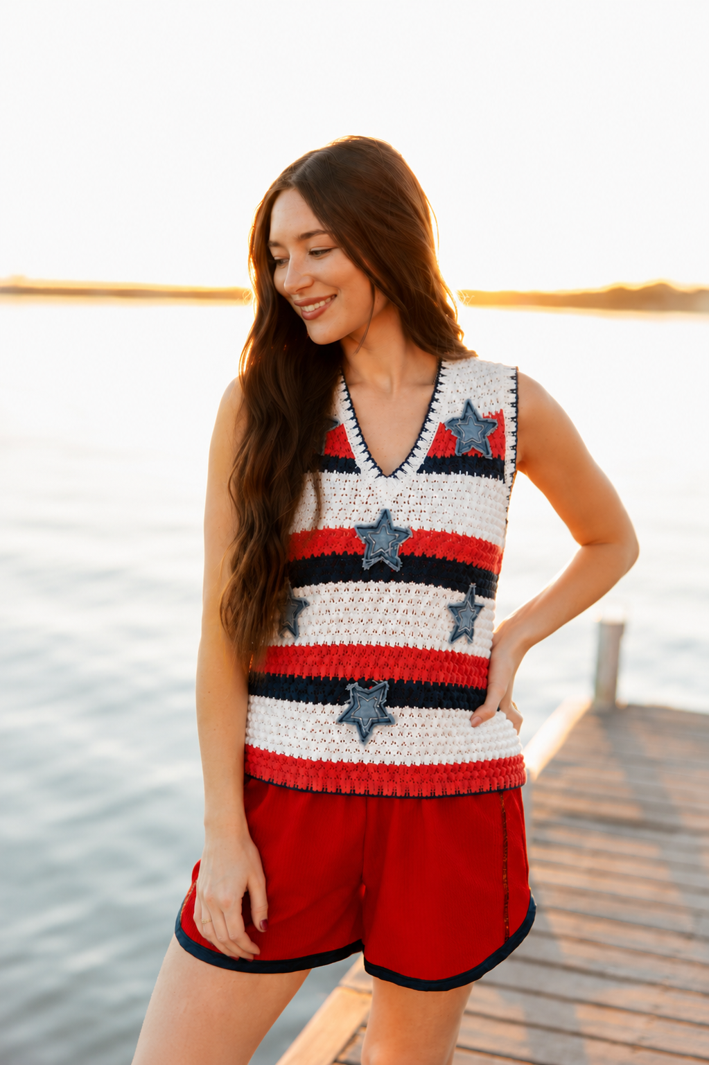 The Stars + Stripes Crochet Top