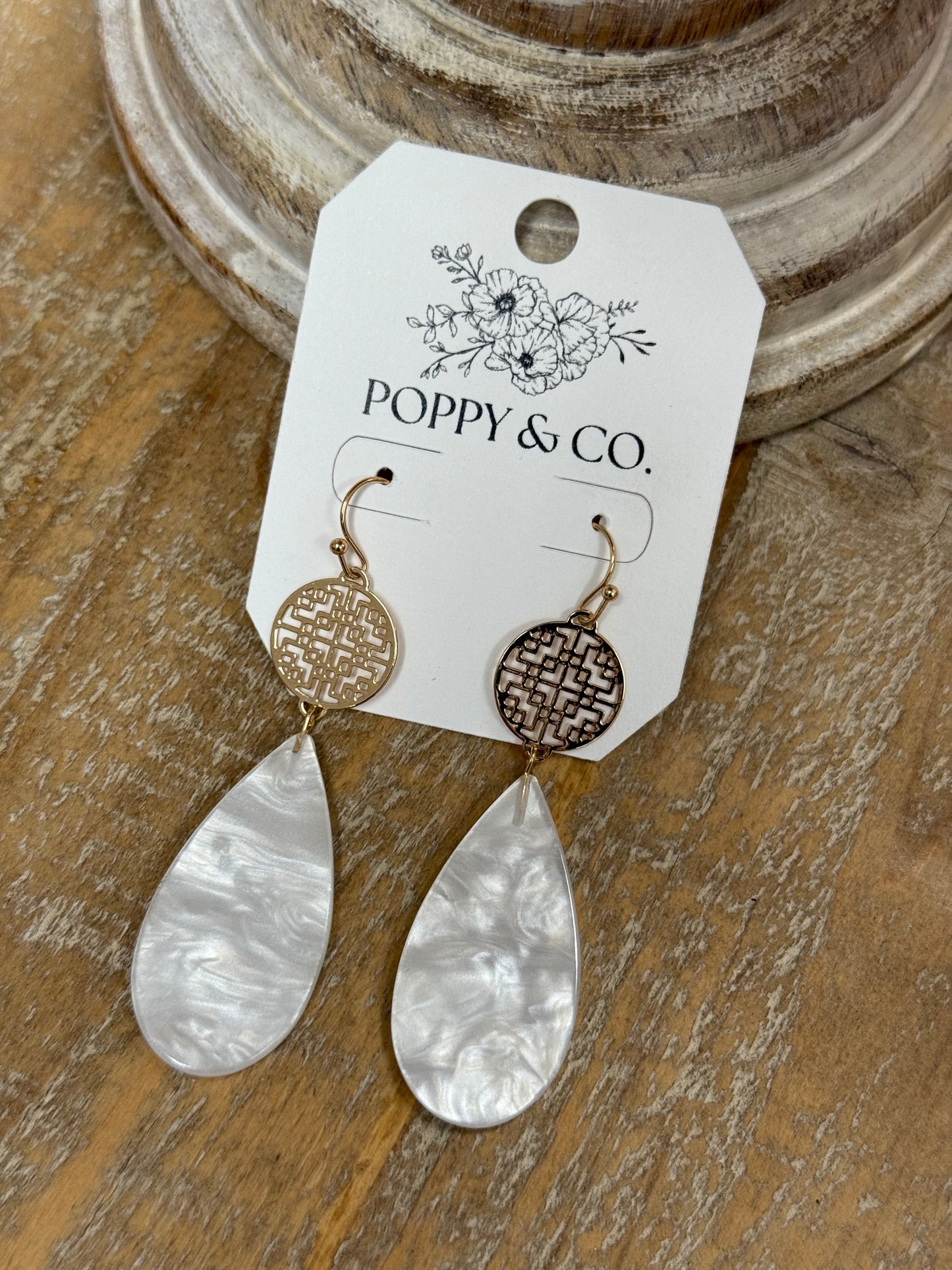 The Madge Earrings - White
