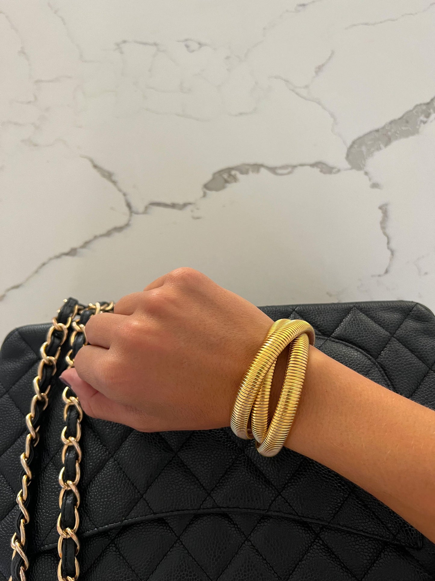 CHANSUTTPEARLS - The Triple Emma Bracelet - Gold