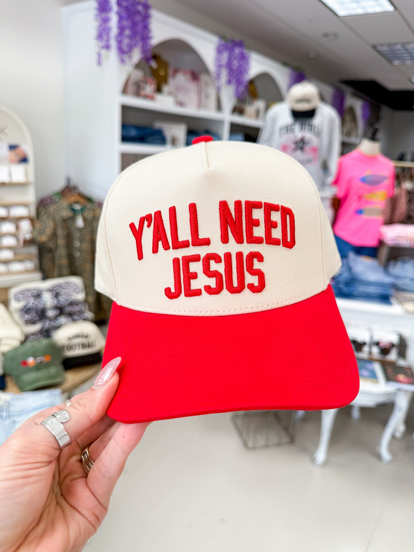The Y'all Need Jesus Hat - Red