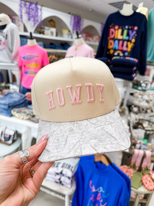 The Howdy Embroidered Hat - Camo