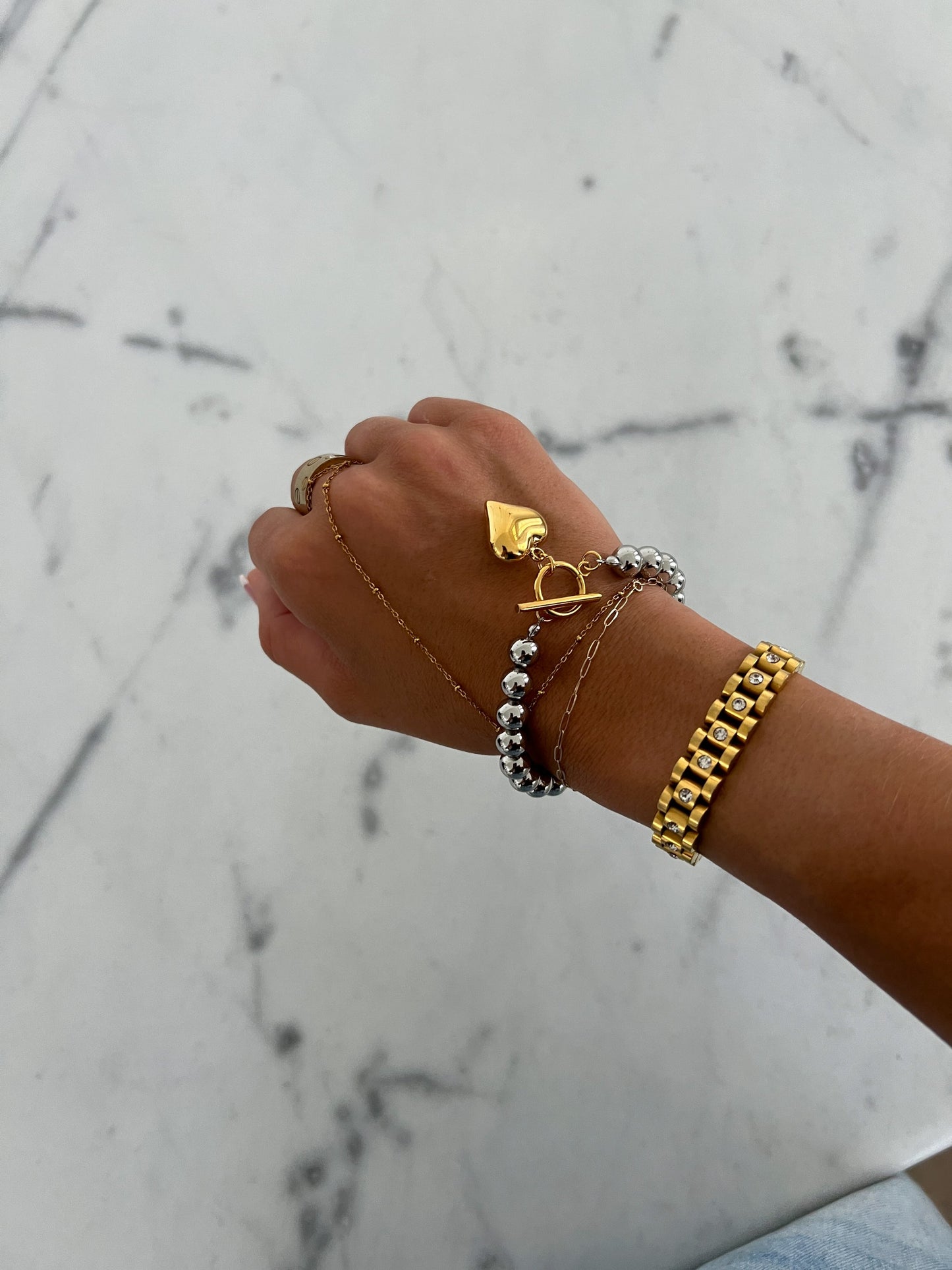 CHANSUTTPEARLS - The Glam Heart Bracelet