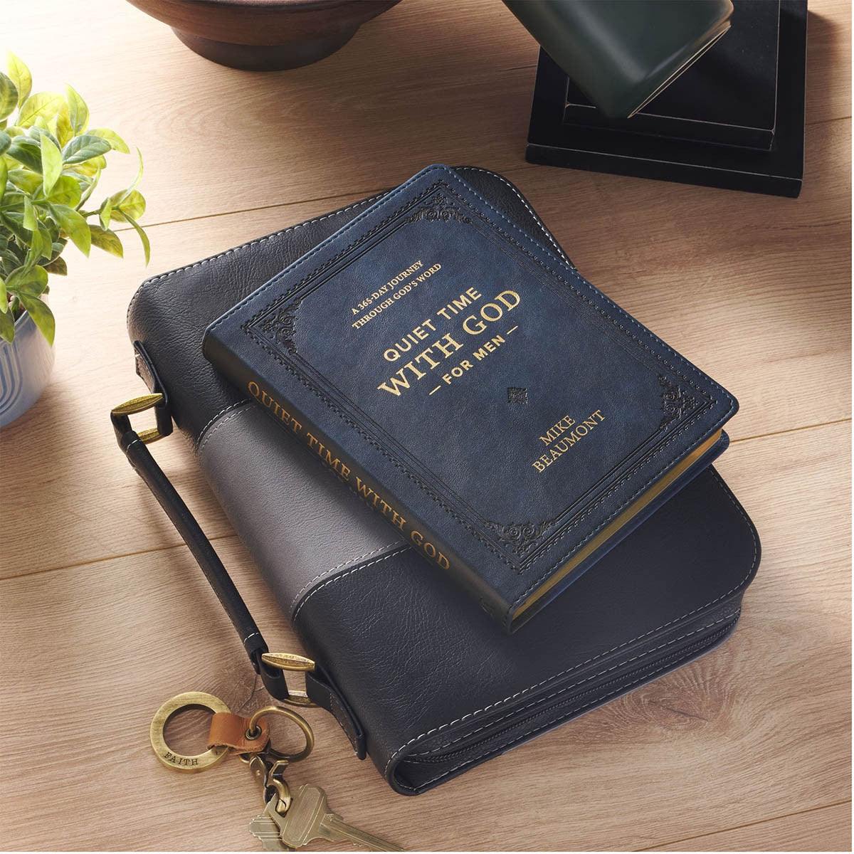 Devotional Quiet Time with God for Men Faux Leather