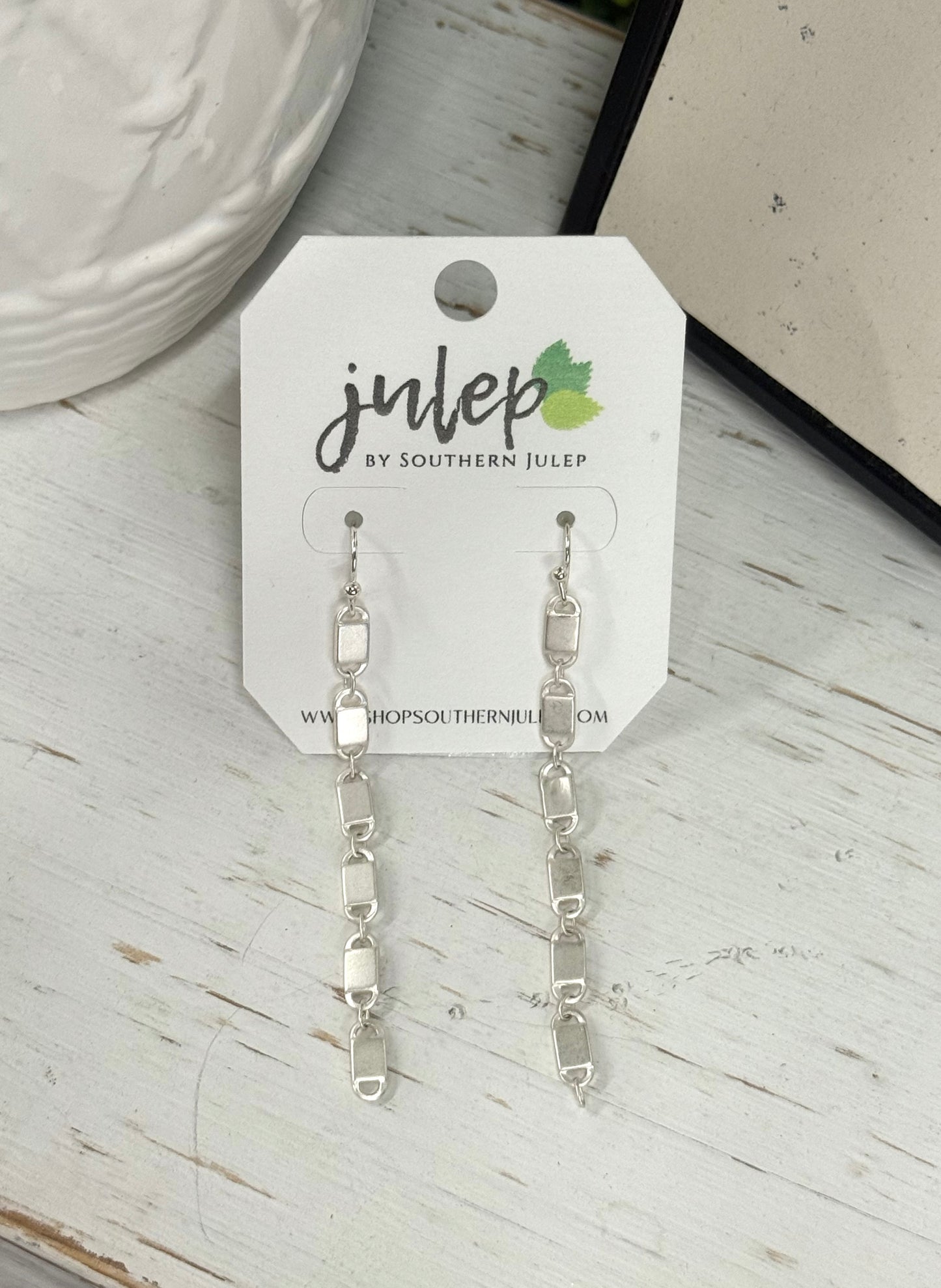 The Iliana Earrings - Satin Silver - Hypoallergenic