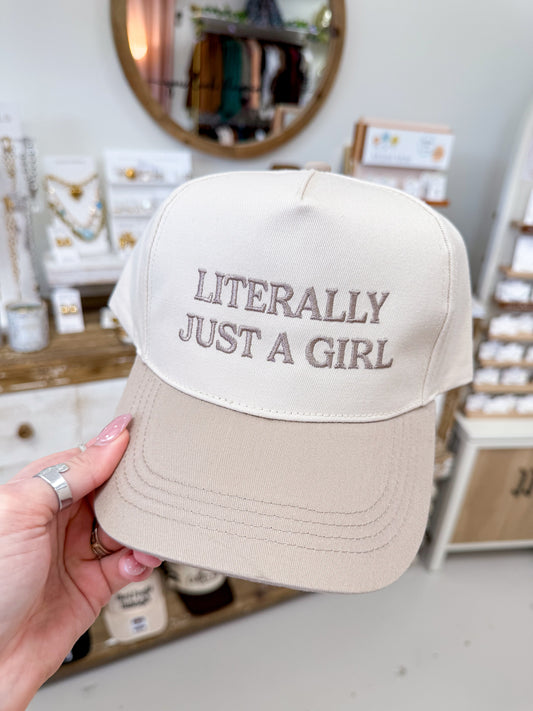The Literally Just a Girl Hat - Tan