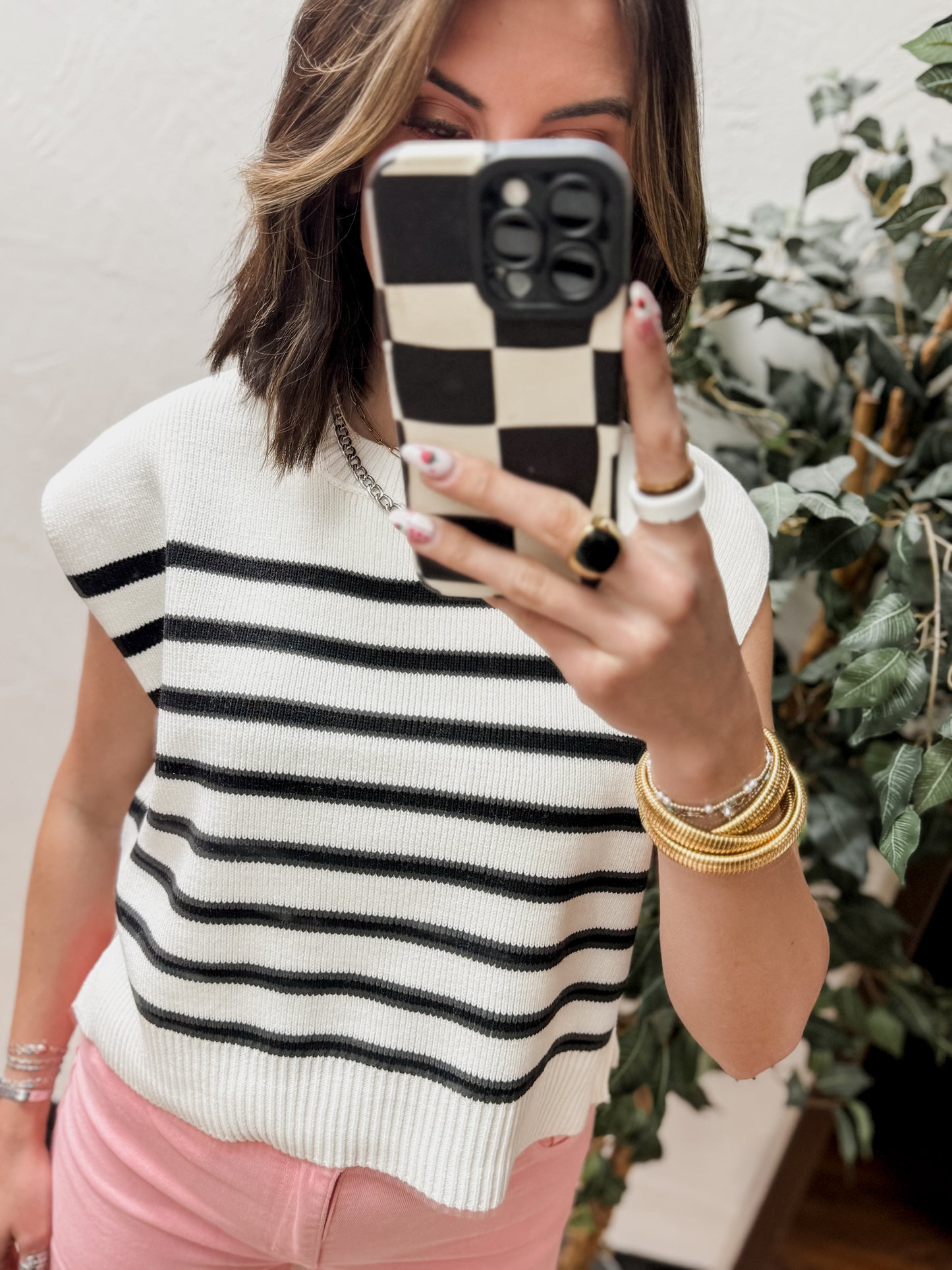 The Jennie Oversized Stripe Sweater - Black
