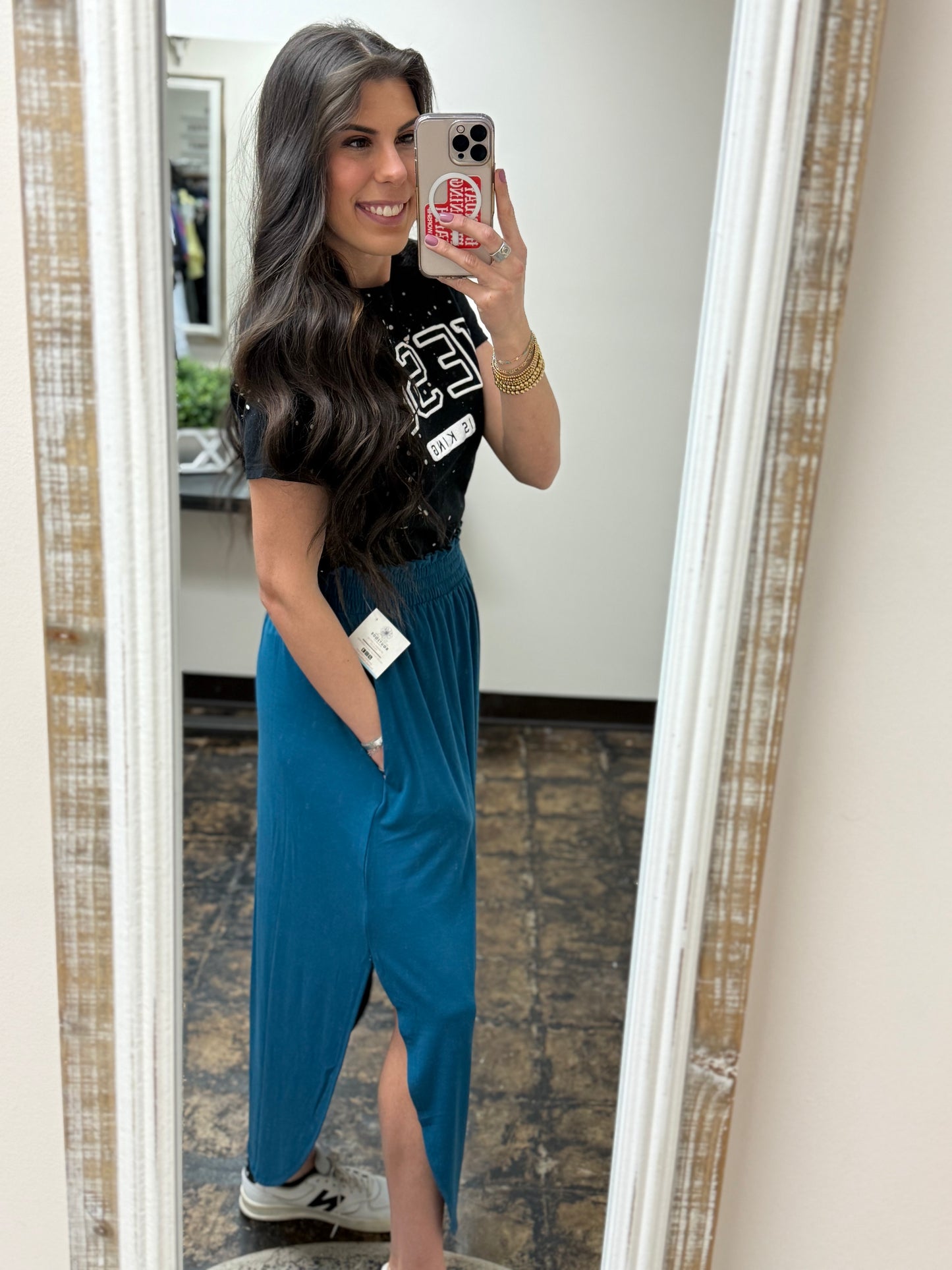 The Amara Maxi Skirt - Teal - CURVY
