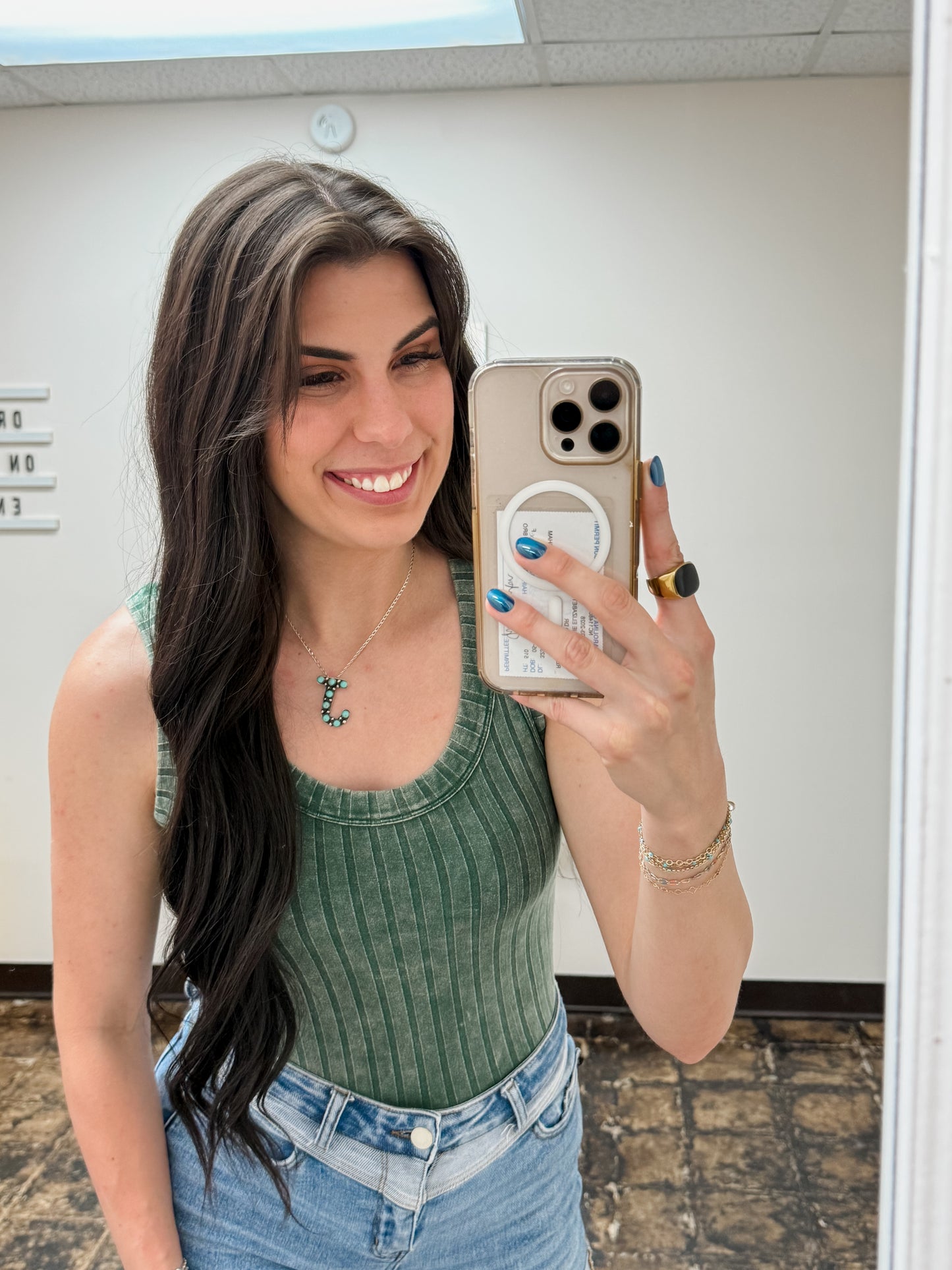 The Briella Top - Dark Green