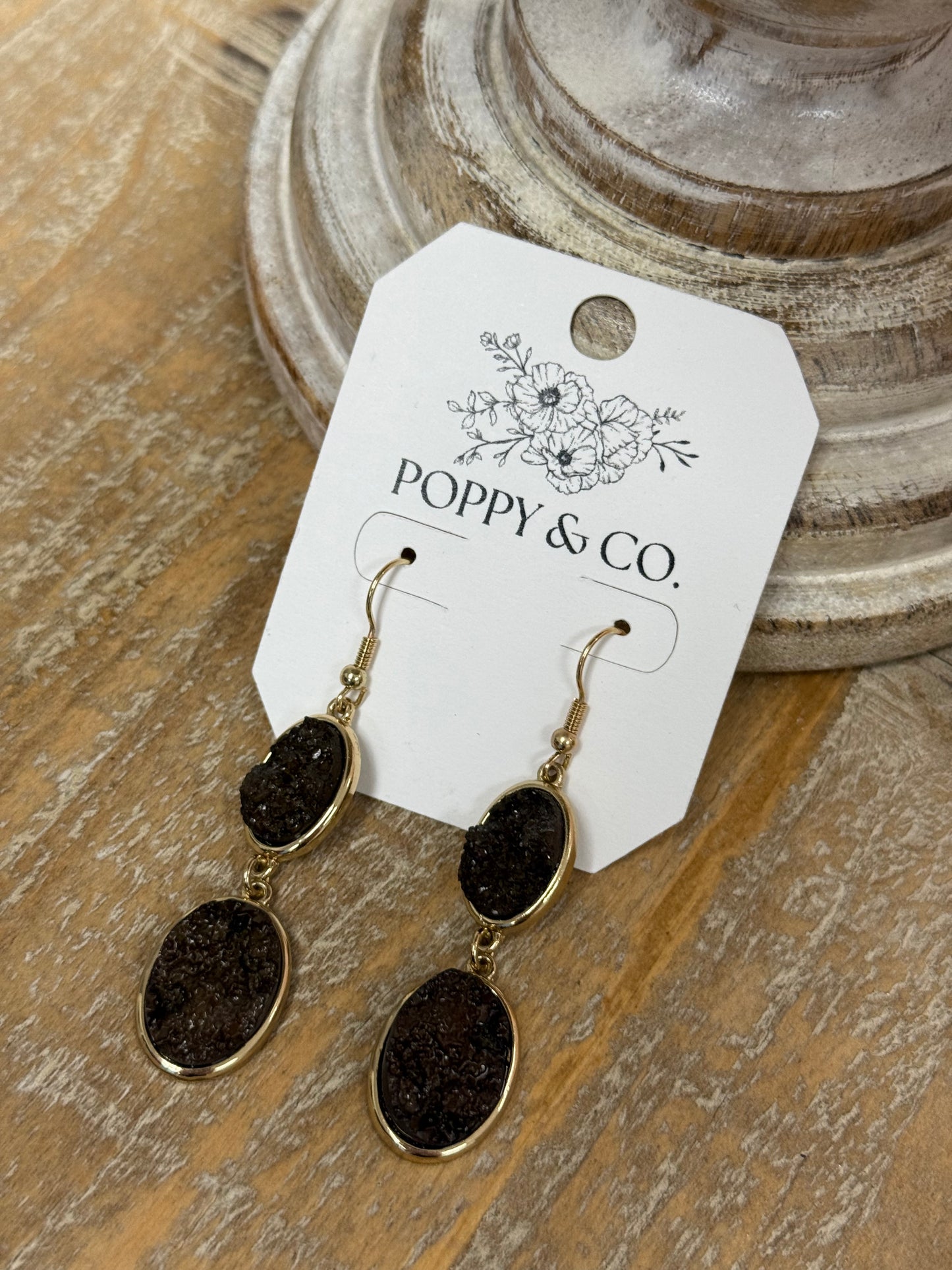 The Sallie Earrings - Brown
