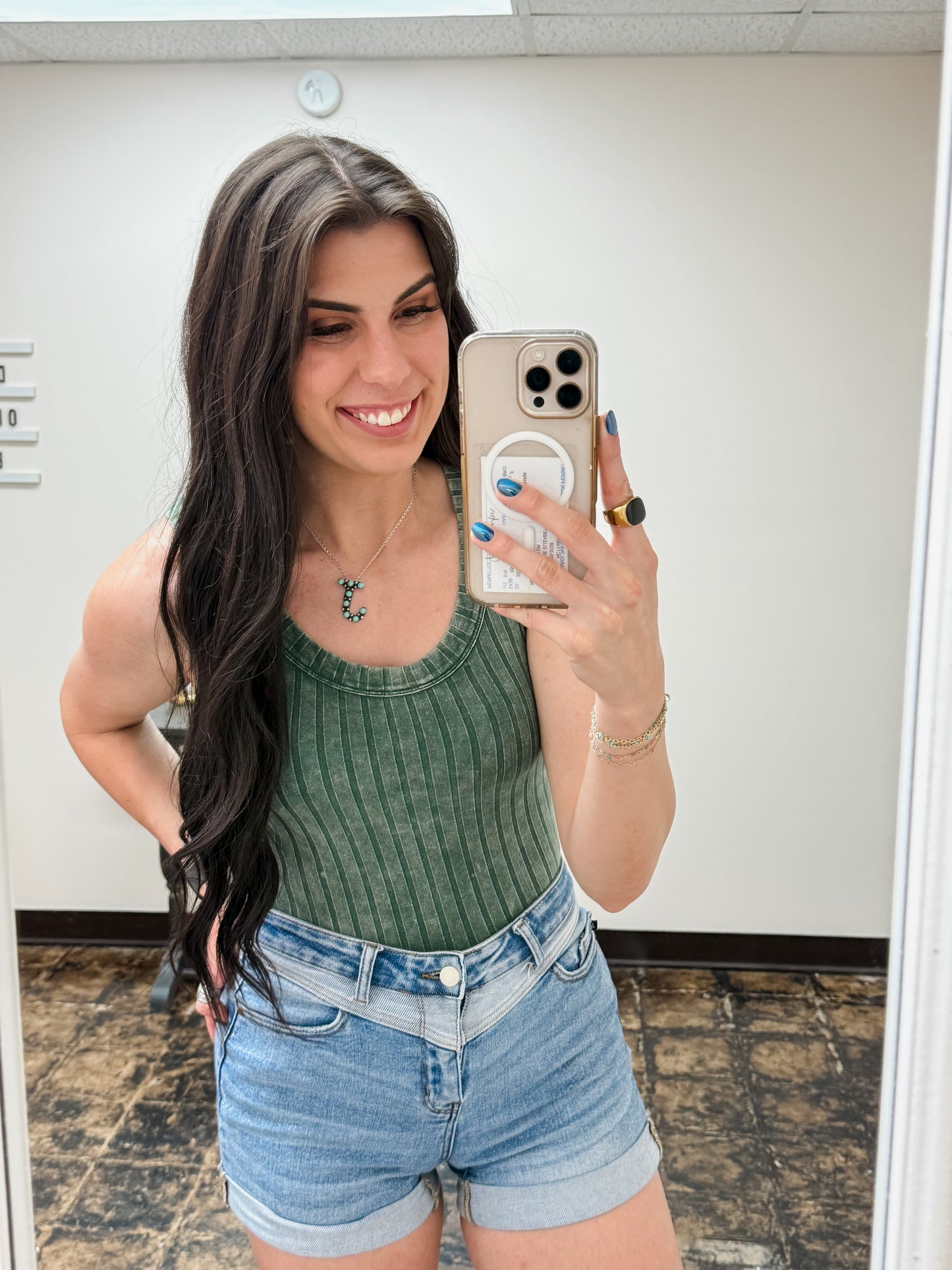 The Briella Top - Dark Green