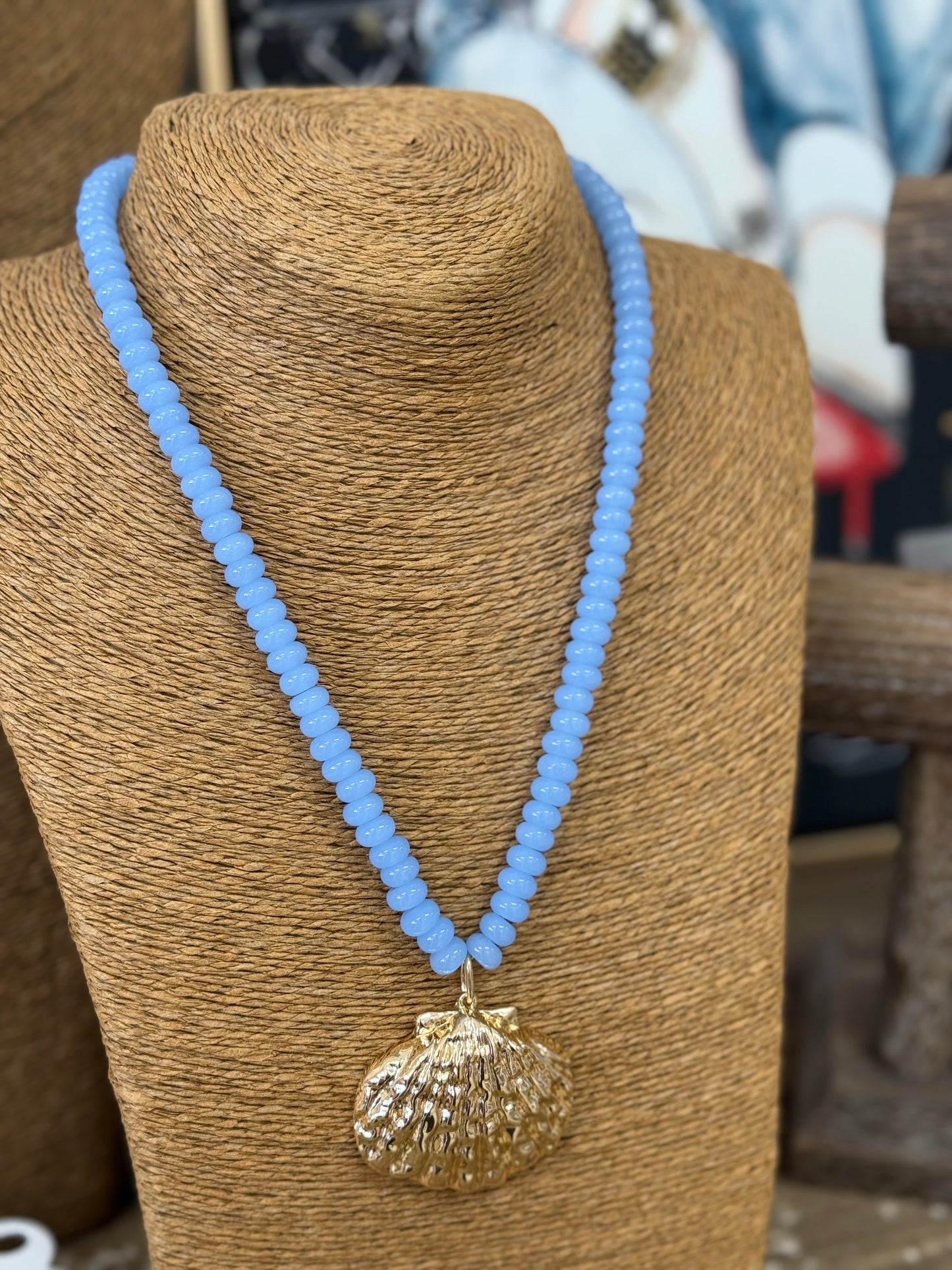 The Shelley Necklace - Light Blue