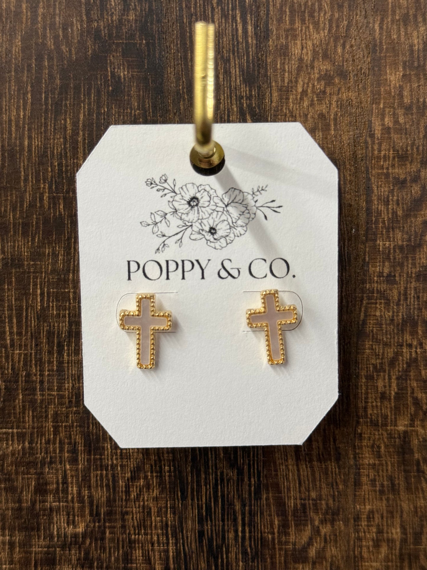 The Keri Earrings - White/Gold