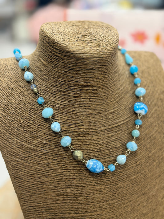 The Meira Necklace - Aqua