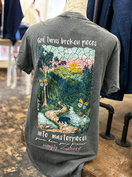 Simply Southern - Broken Pieces Into Masterpieces SS Tee - 2025