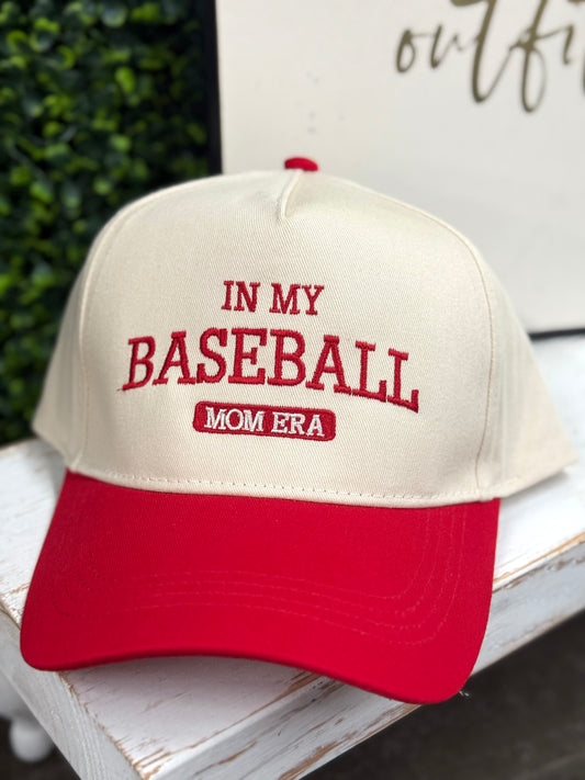 The In My Baseball Mom Era Hat - Red