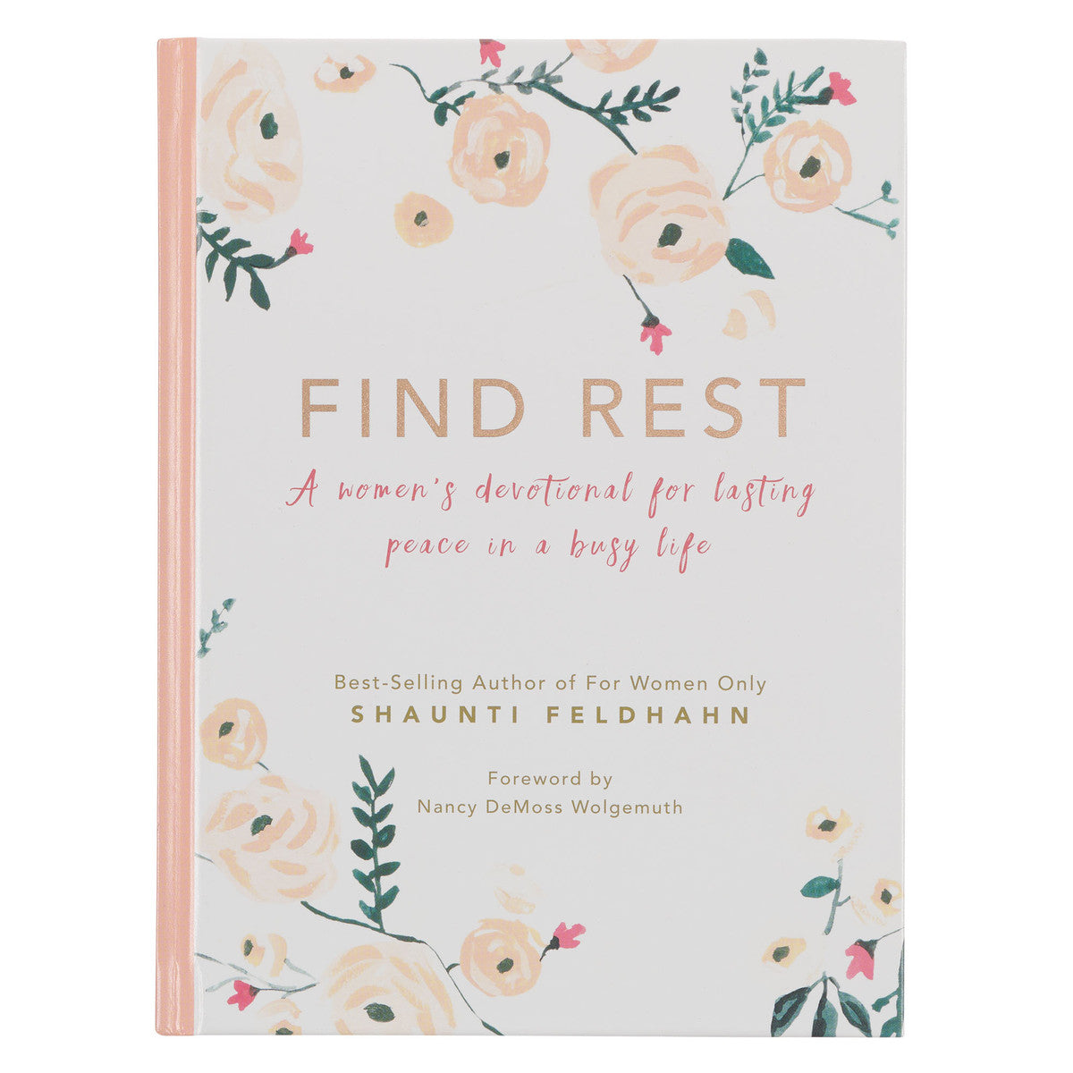 Find Rest Pink Floral Hardcover Devotional