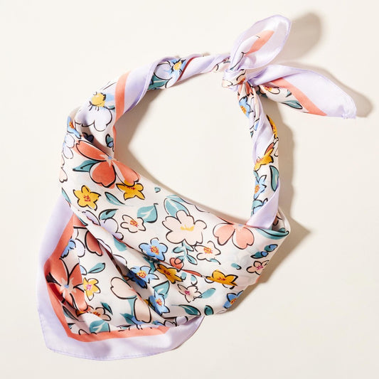 The Jetta Wild Rag - Lavender Floral