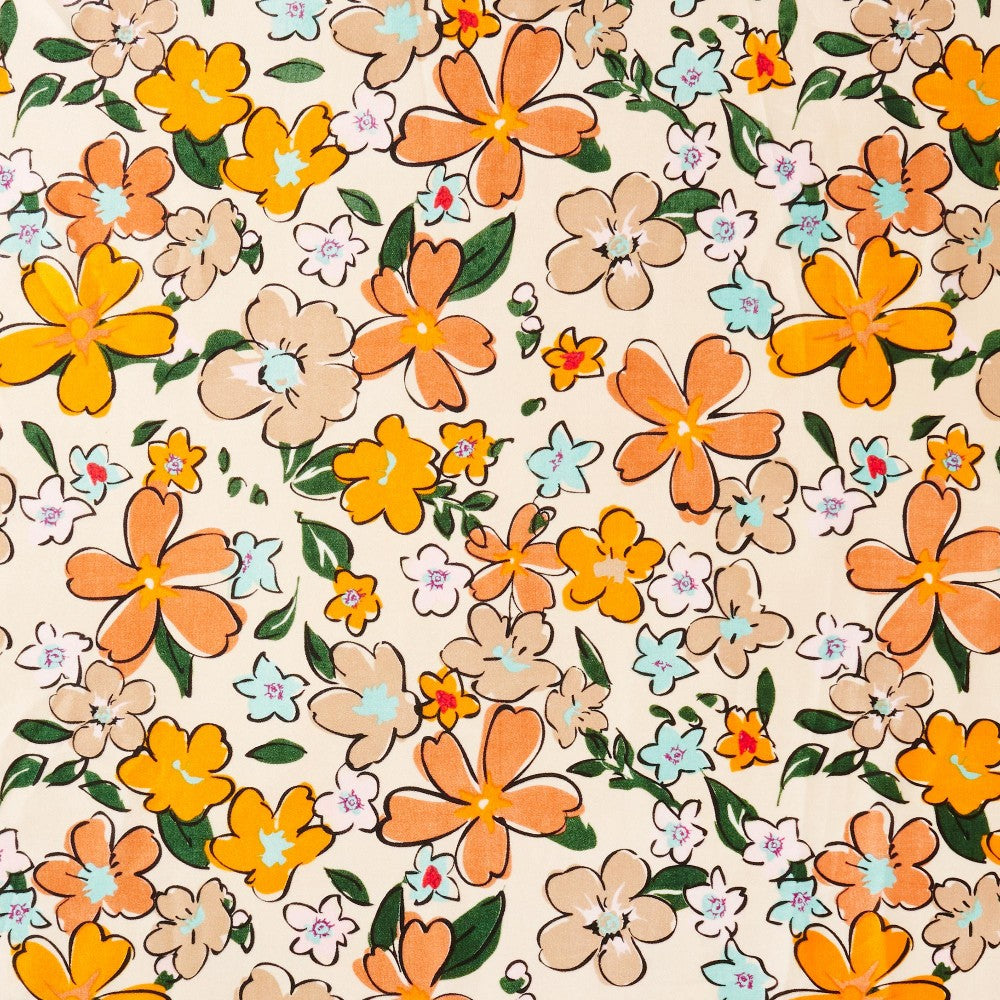 The Jetta Wild Rag - Beige Floral