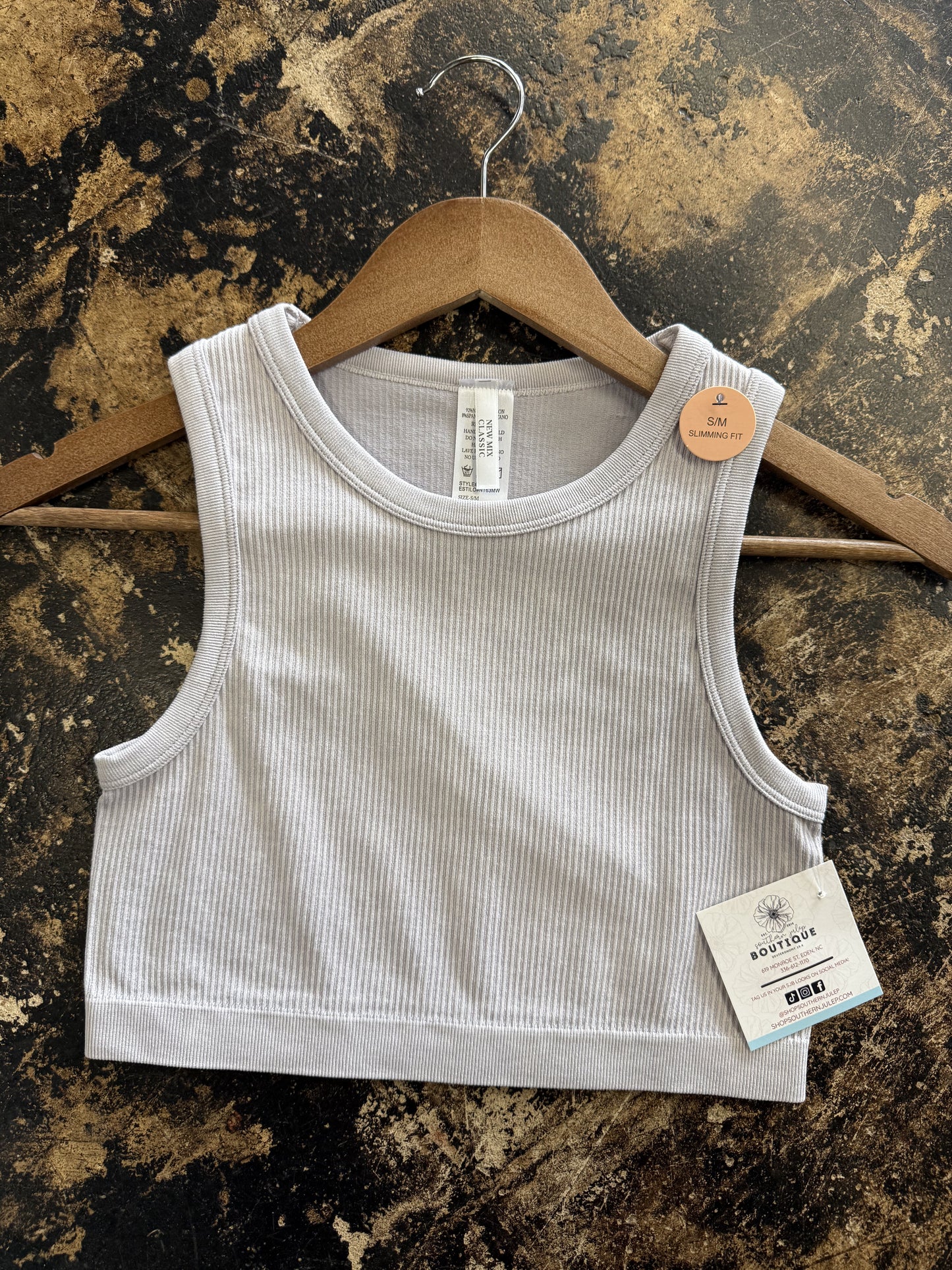 FINAL SALE - The Livvy Cropped Brami - Slate