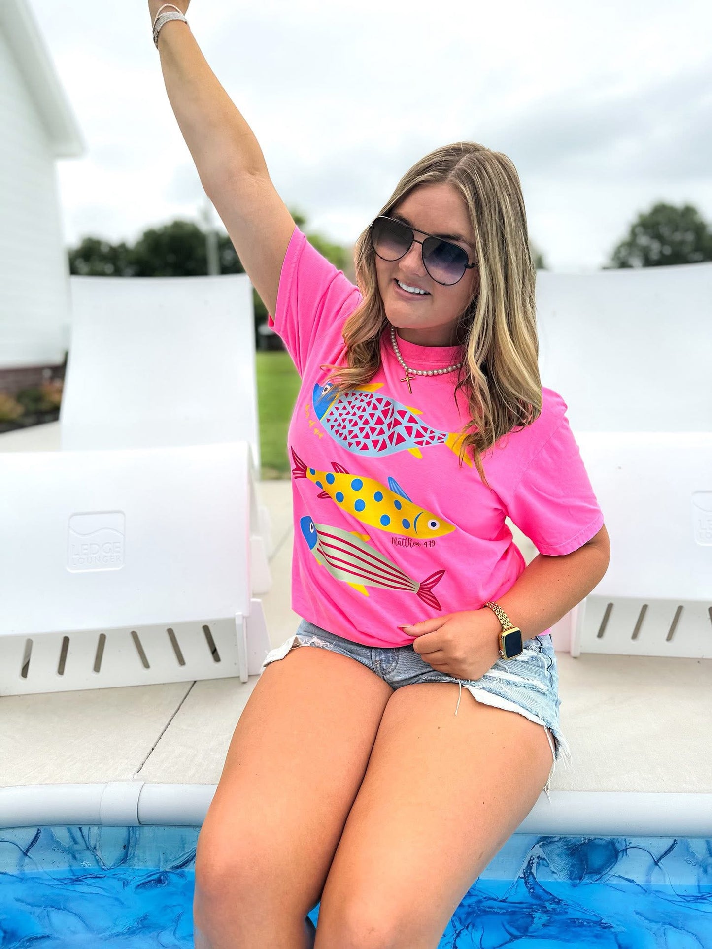 The Fishers of Men Tee - Neon Pink