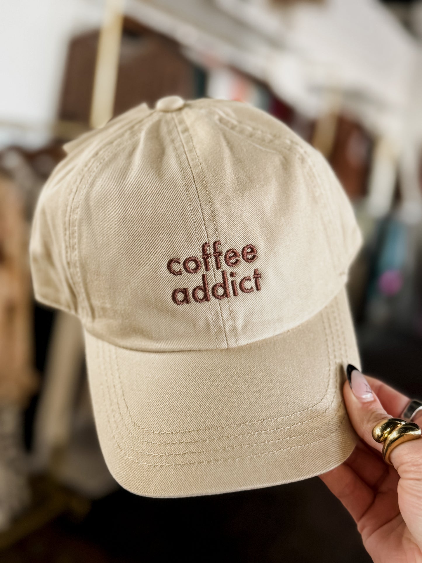 The Coffee Addict Hat - Sand