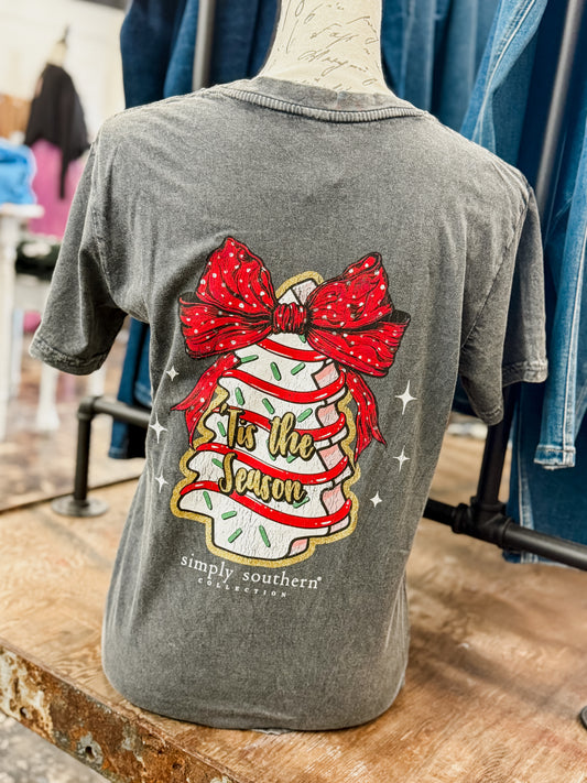 Simply Southern - Tis The Season Christmas Tree Cake Tee - 2025