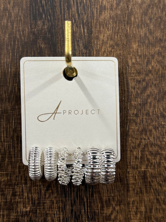 The Zinnia Earring Set - Silver