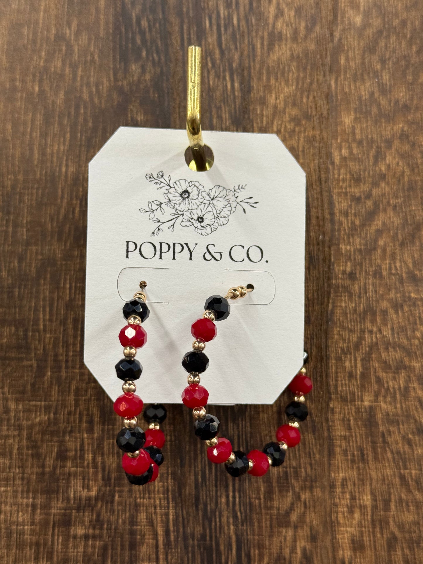 The Saige Earrings - Red/Black