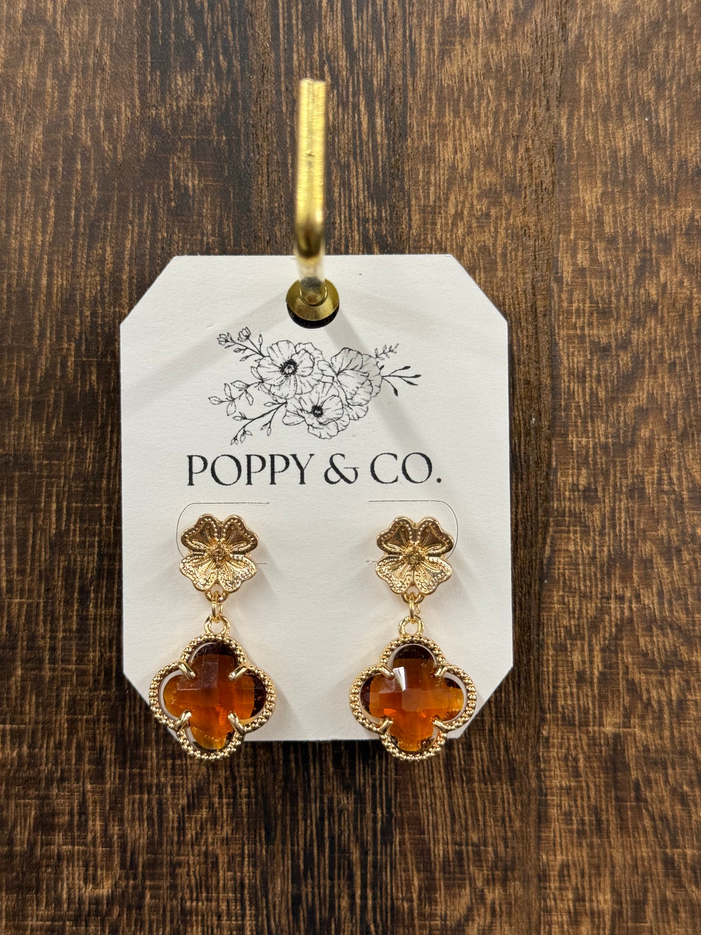 The Edith Earrings - Gold/Topaz